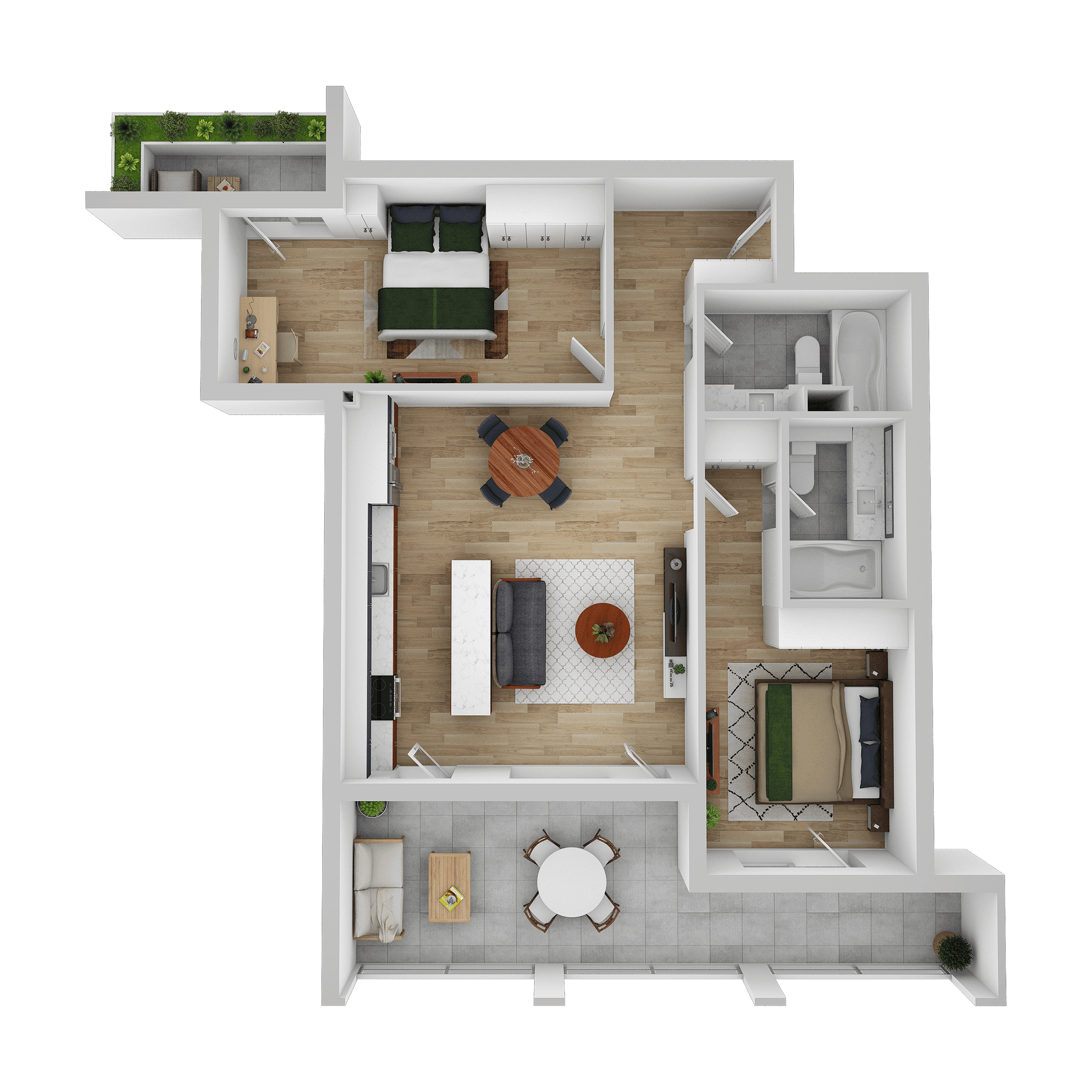 Plan apartament C 202