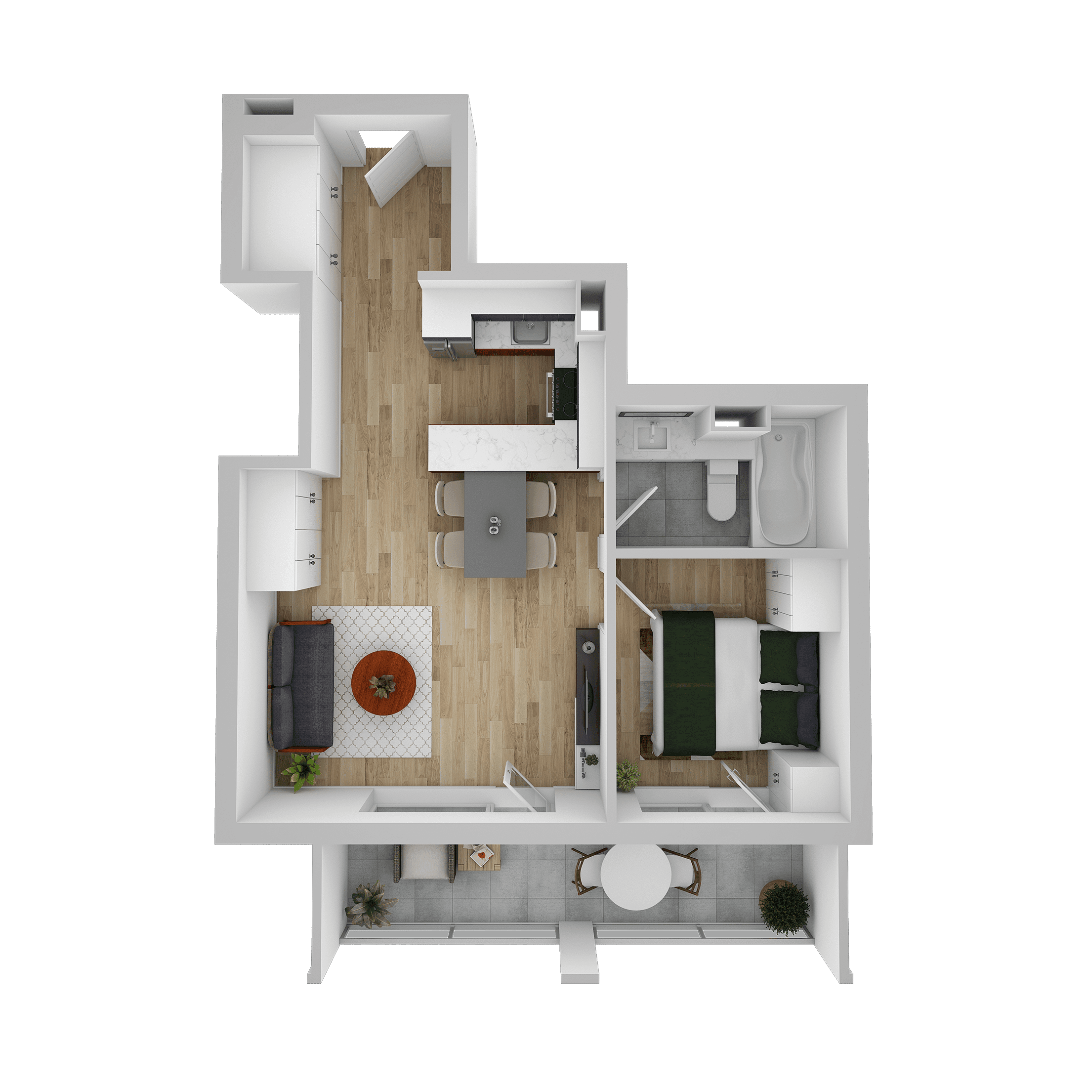 Plan apartament C 101