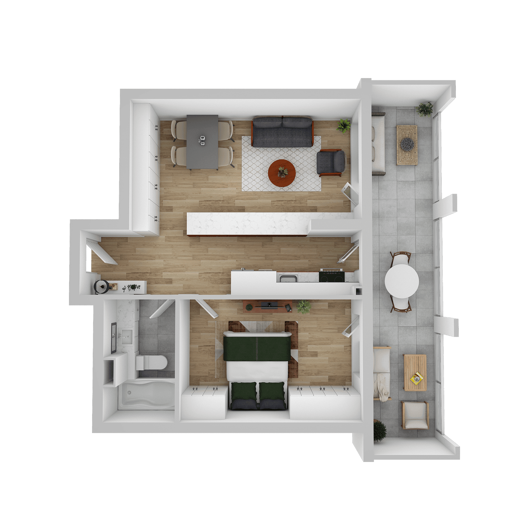 Plan apartament C 206