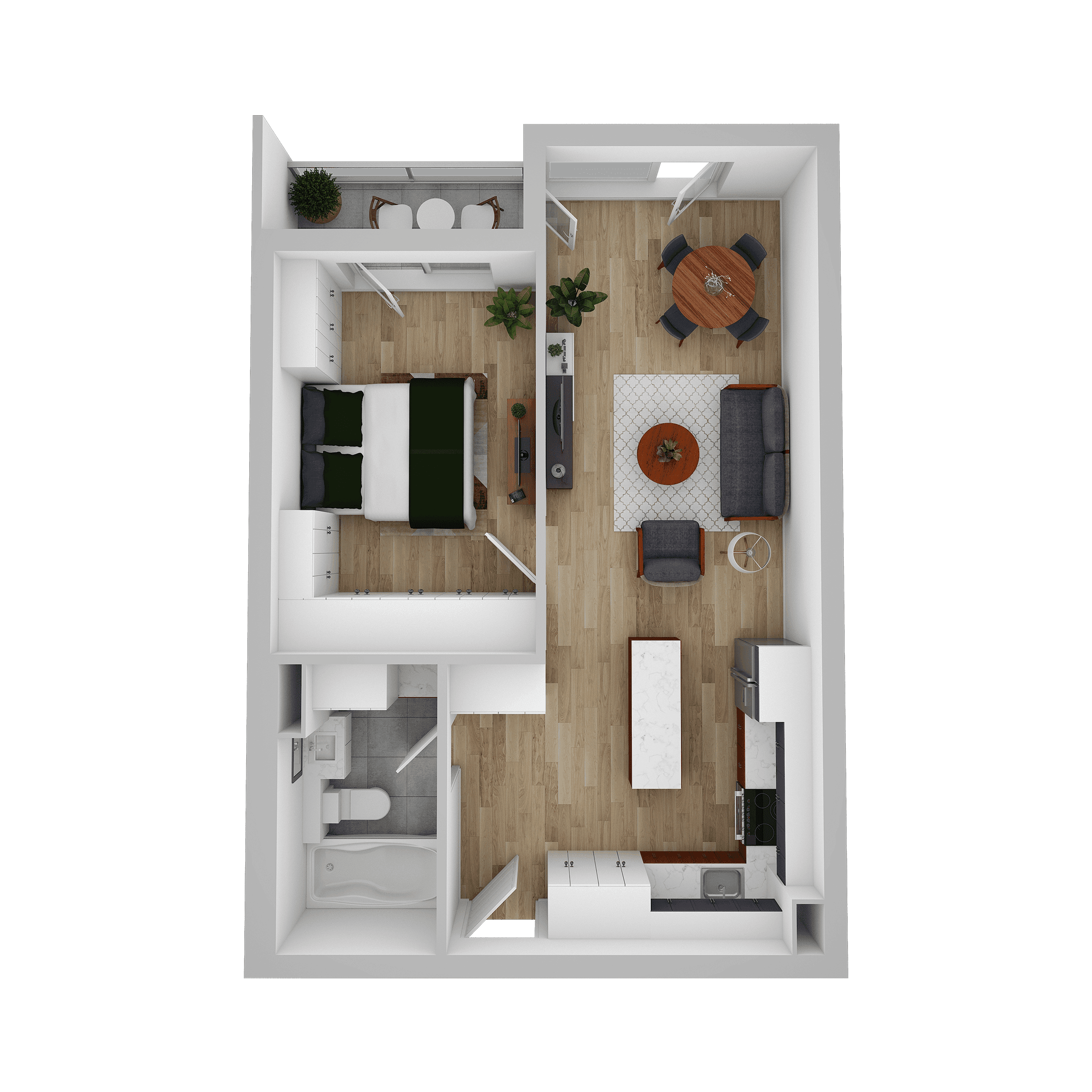 Plan apartament B 502