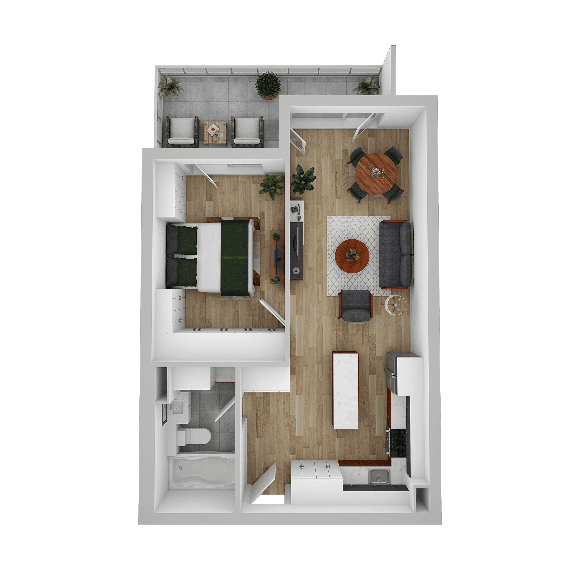 Plan apartament B 402