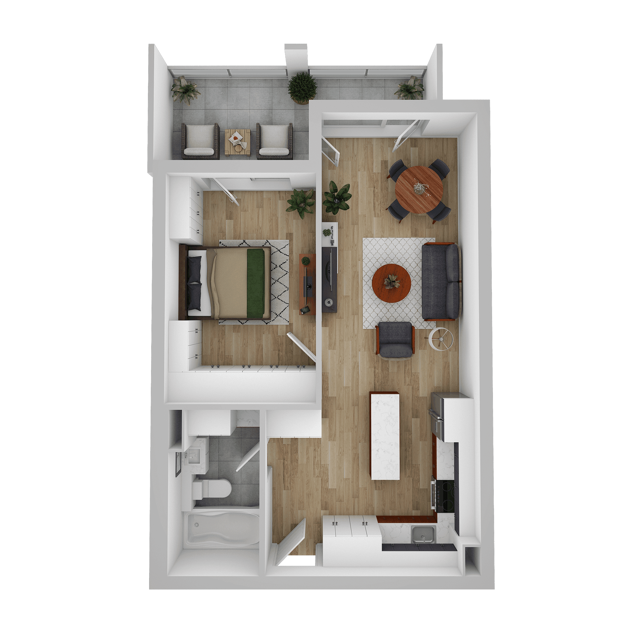 Plan apartament B 202