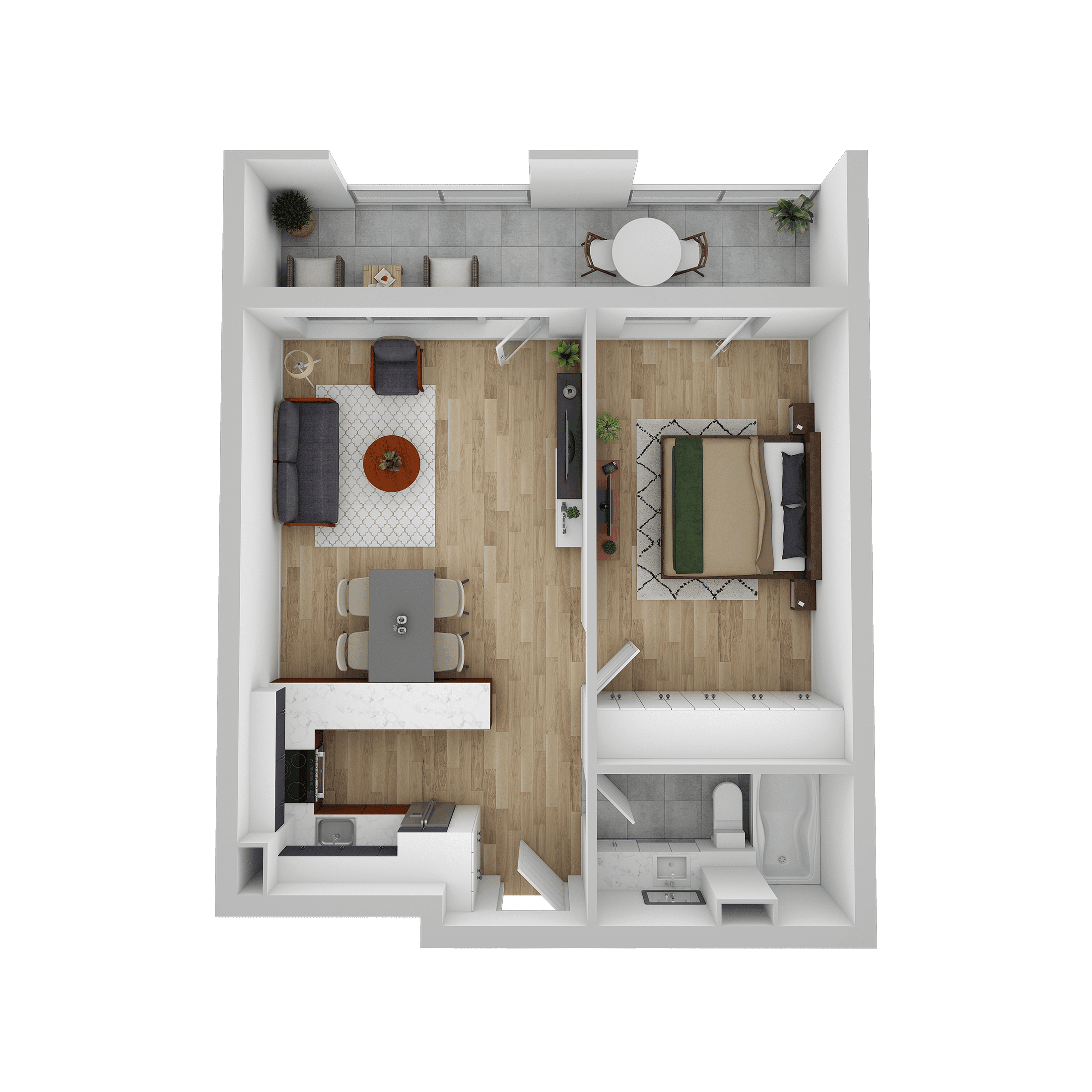 Plan apartament C 104