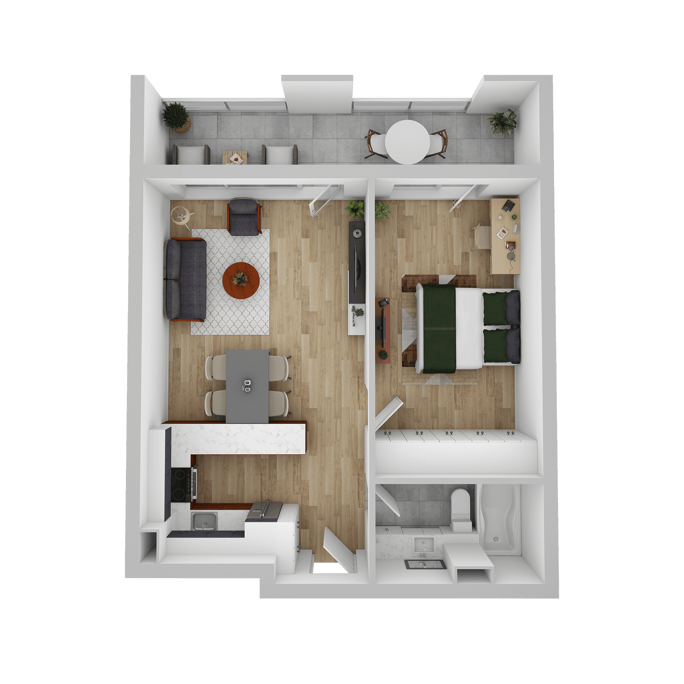 Plan apartament C 204