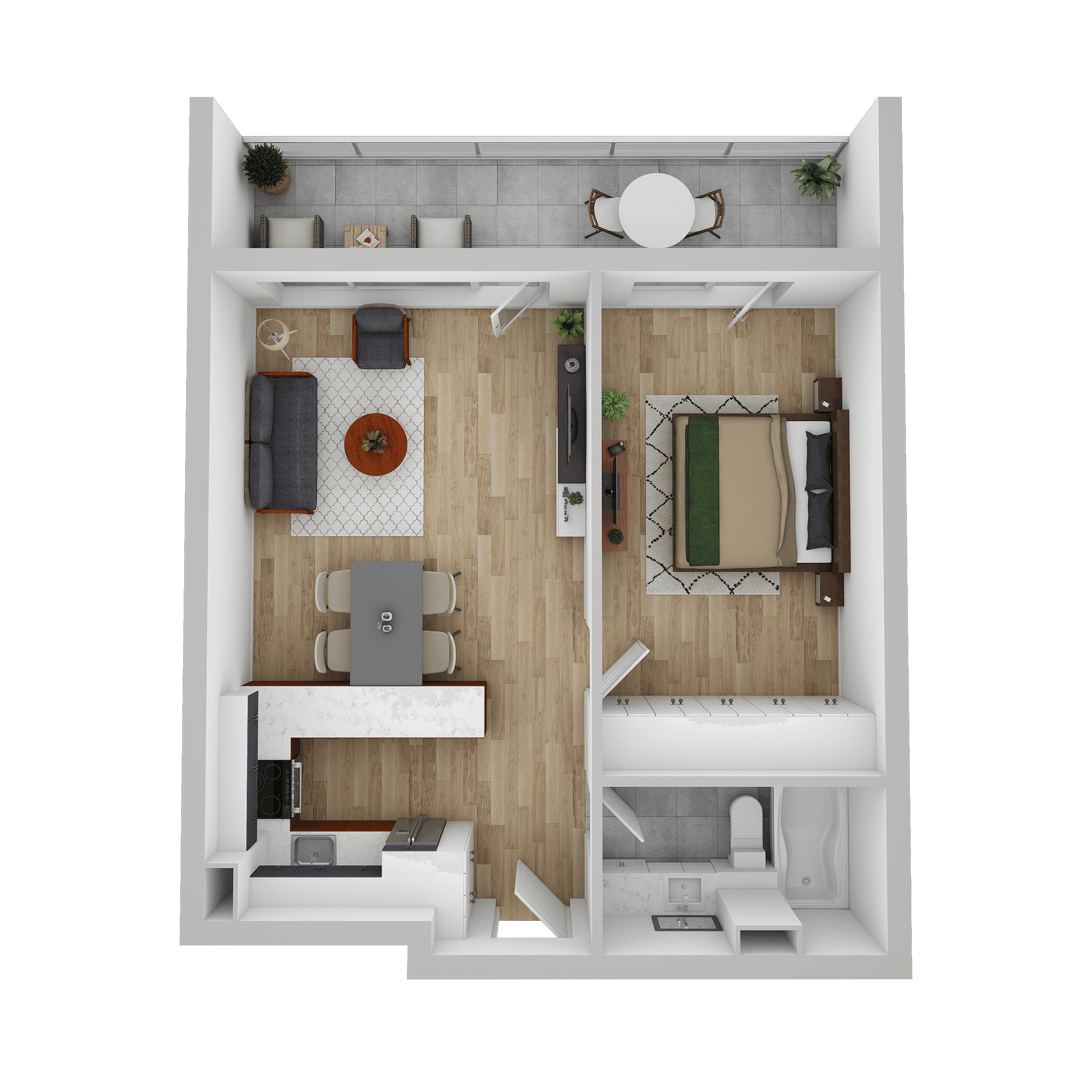 Plan apartament C 404