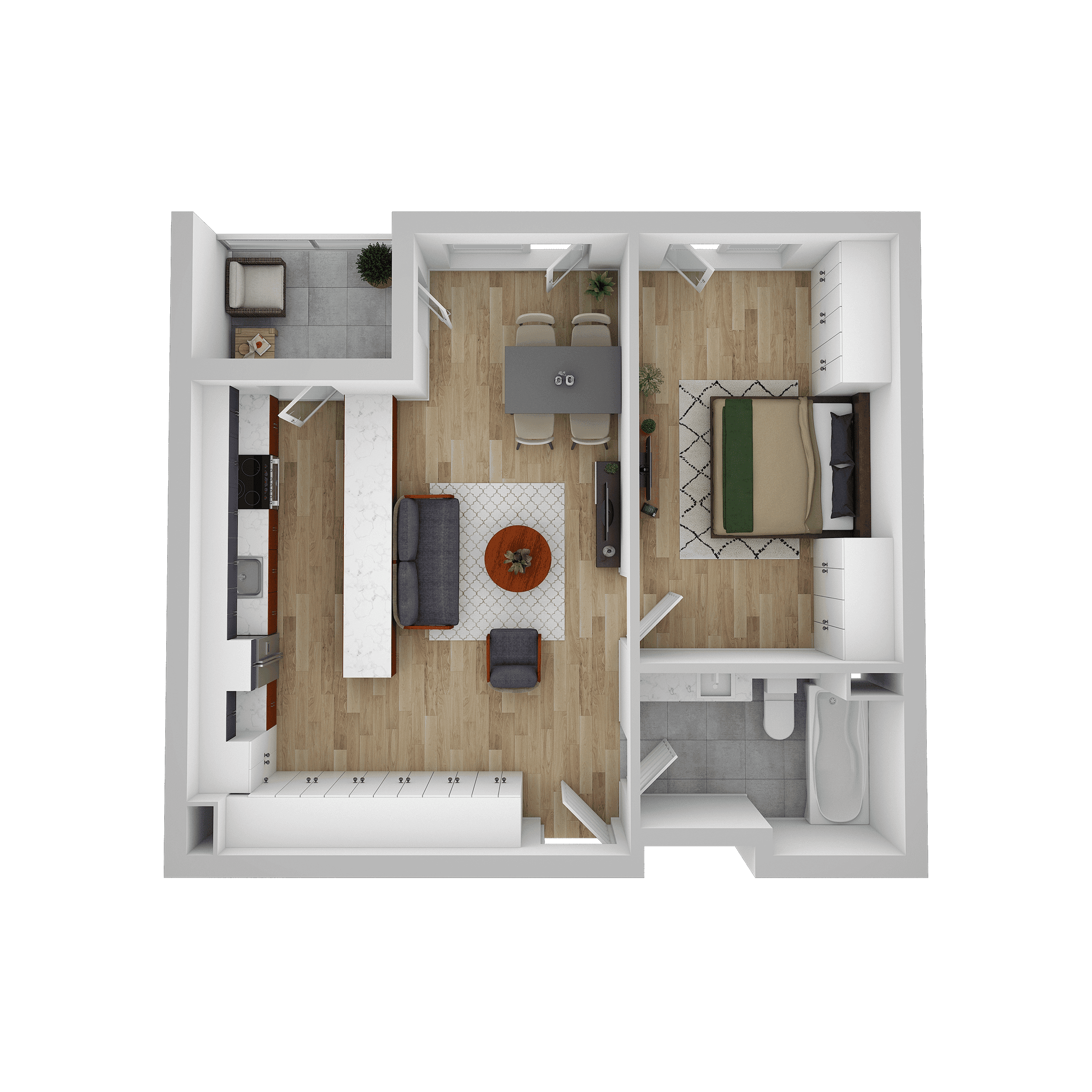 Plan apartament D 405