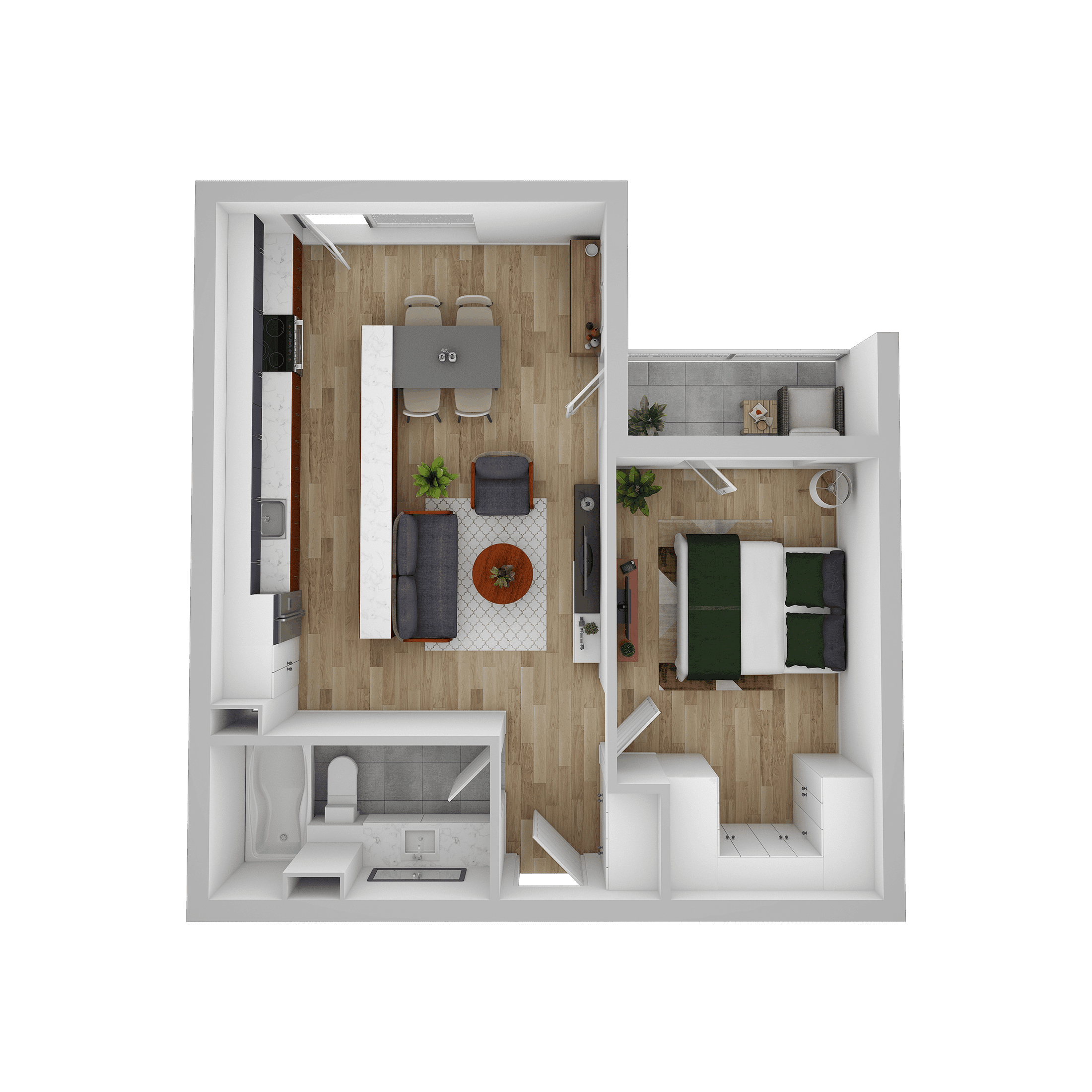 Plan apartament A 608