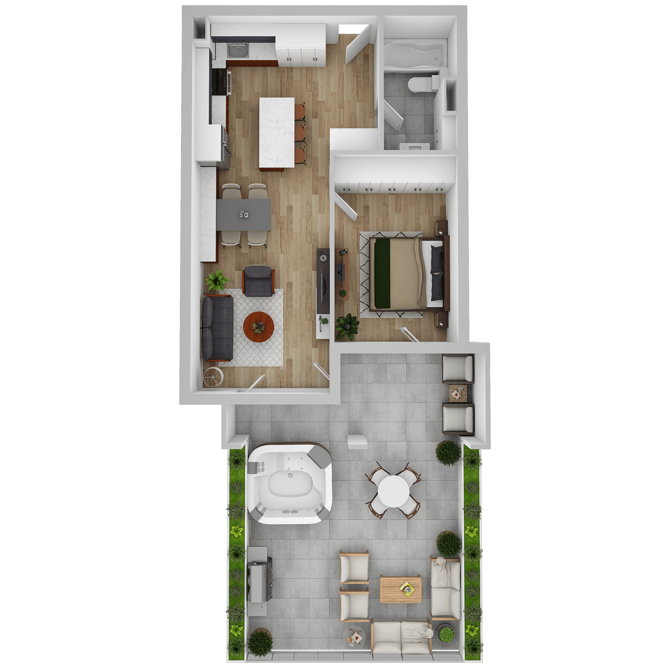 Plan apartament D 102