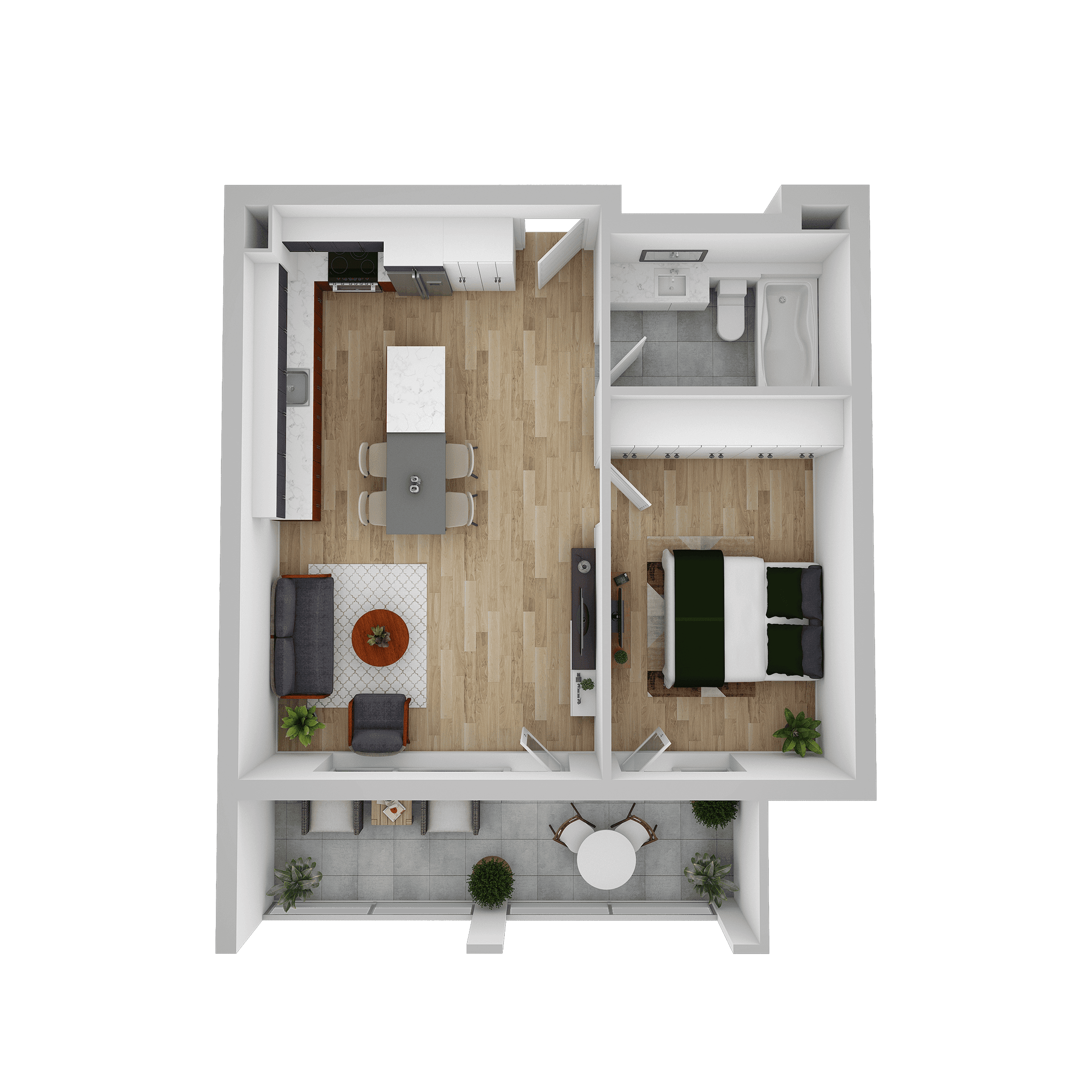 Plan apartament B 107