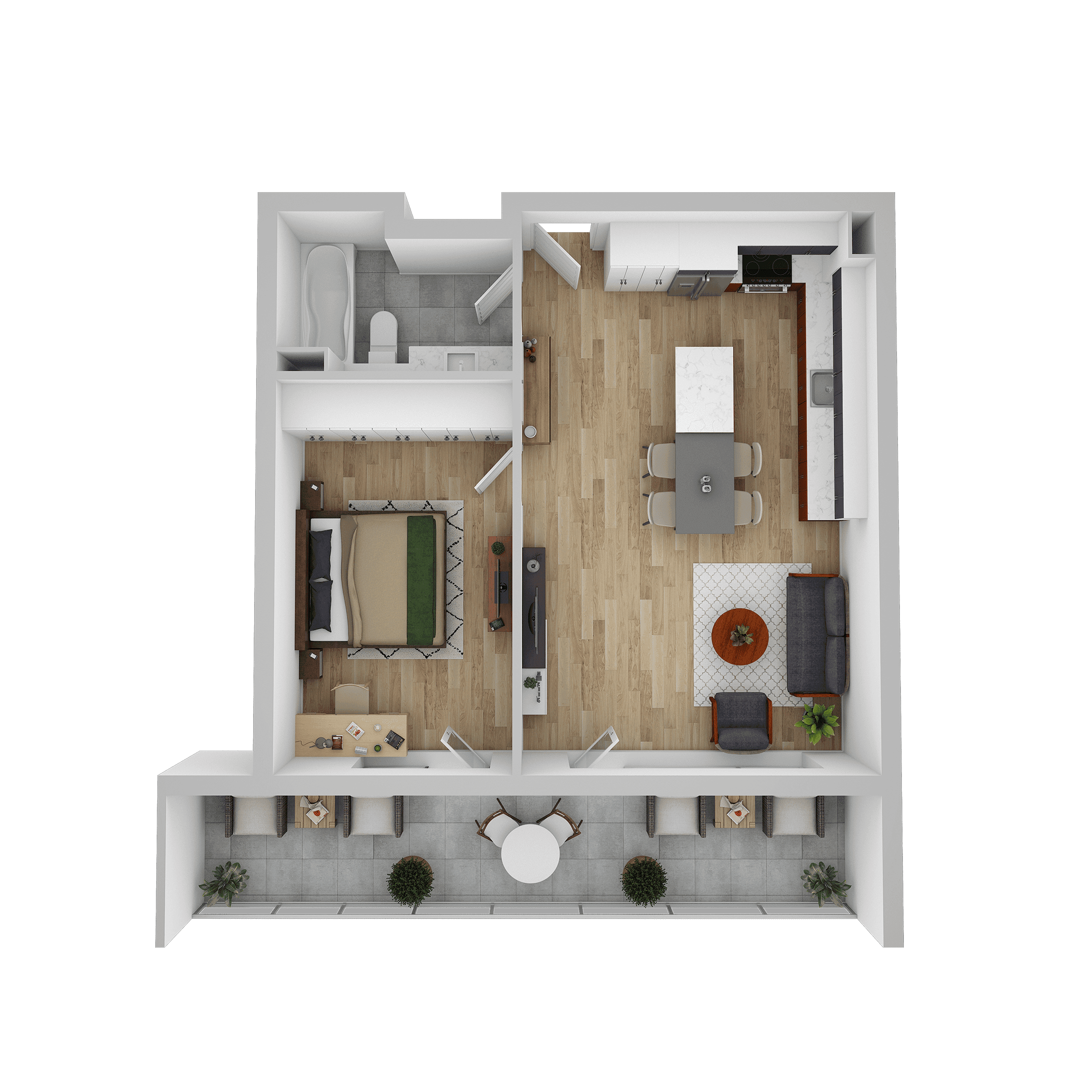 Plan apartament B 406