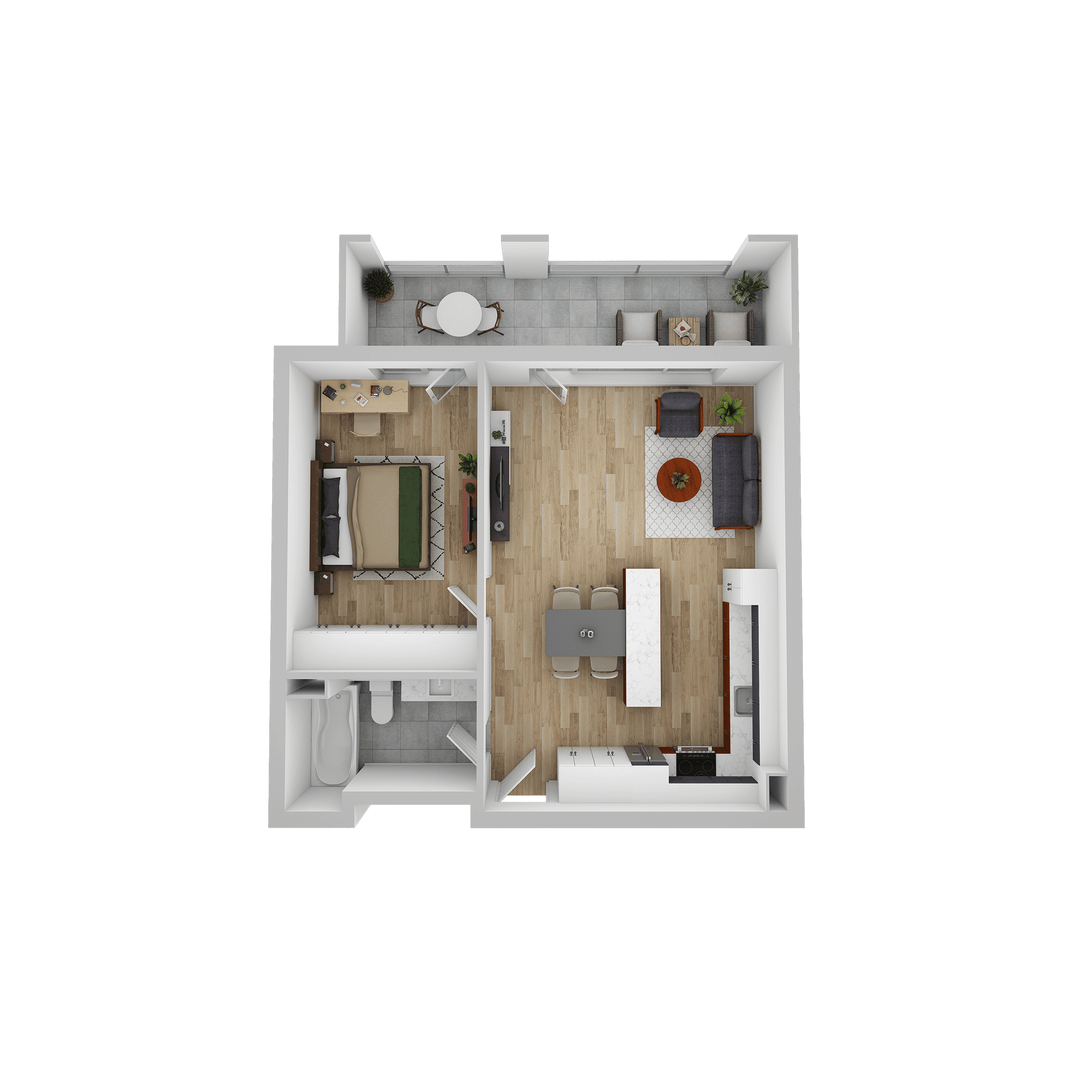 Plan apartament D 406