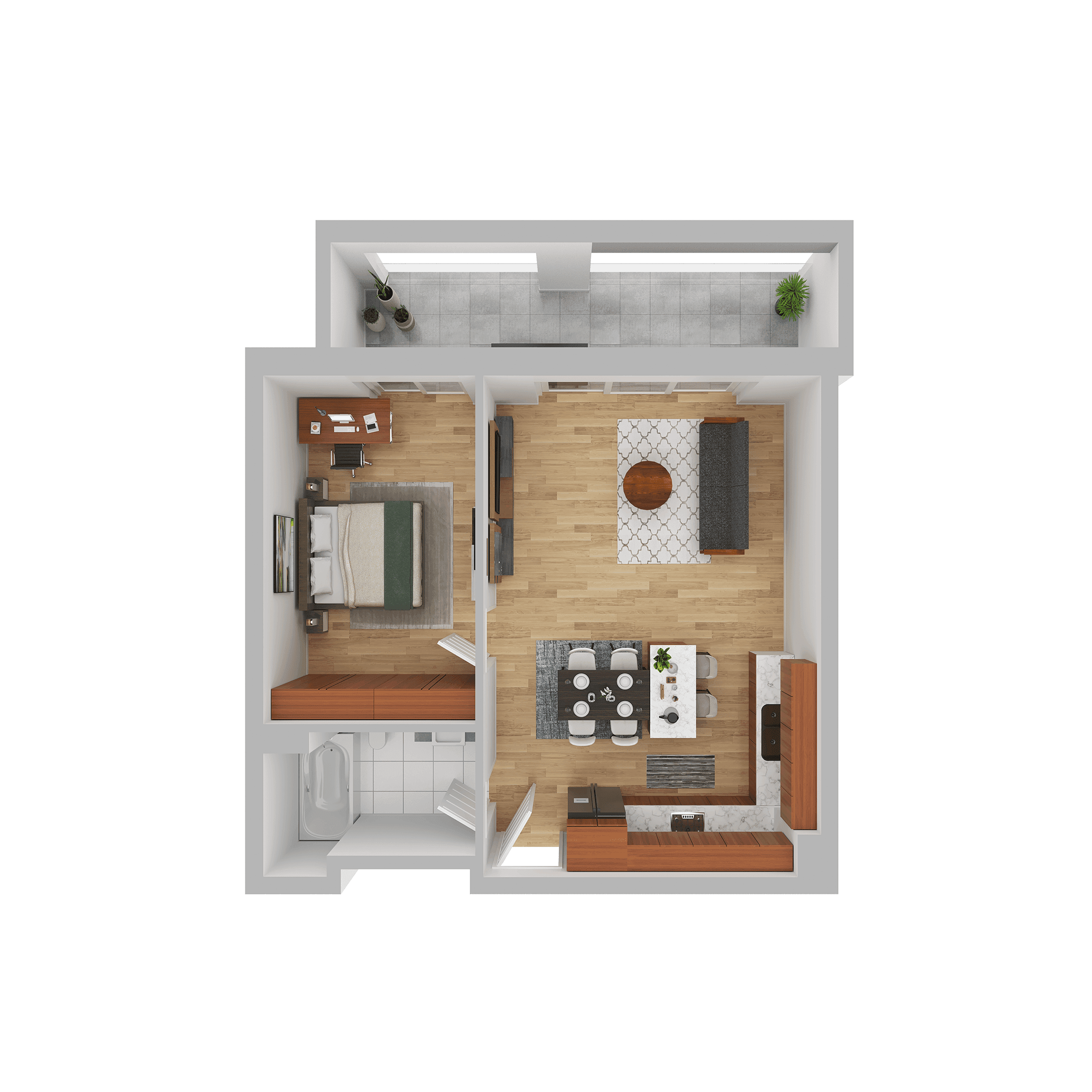 Plan apartament D 506