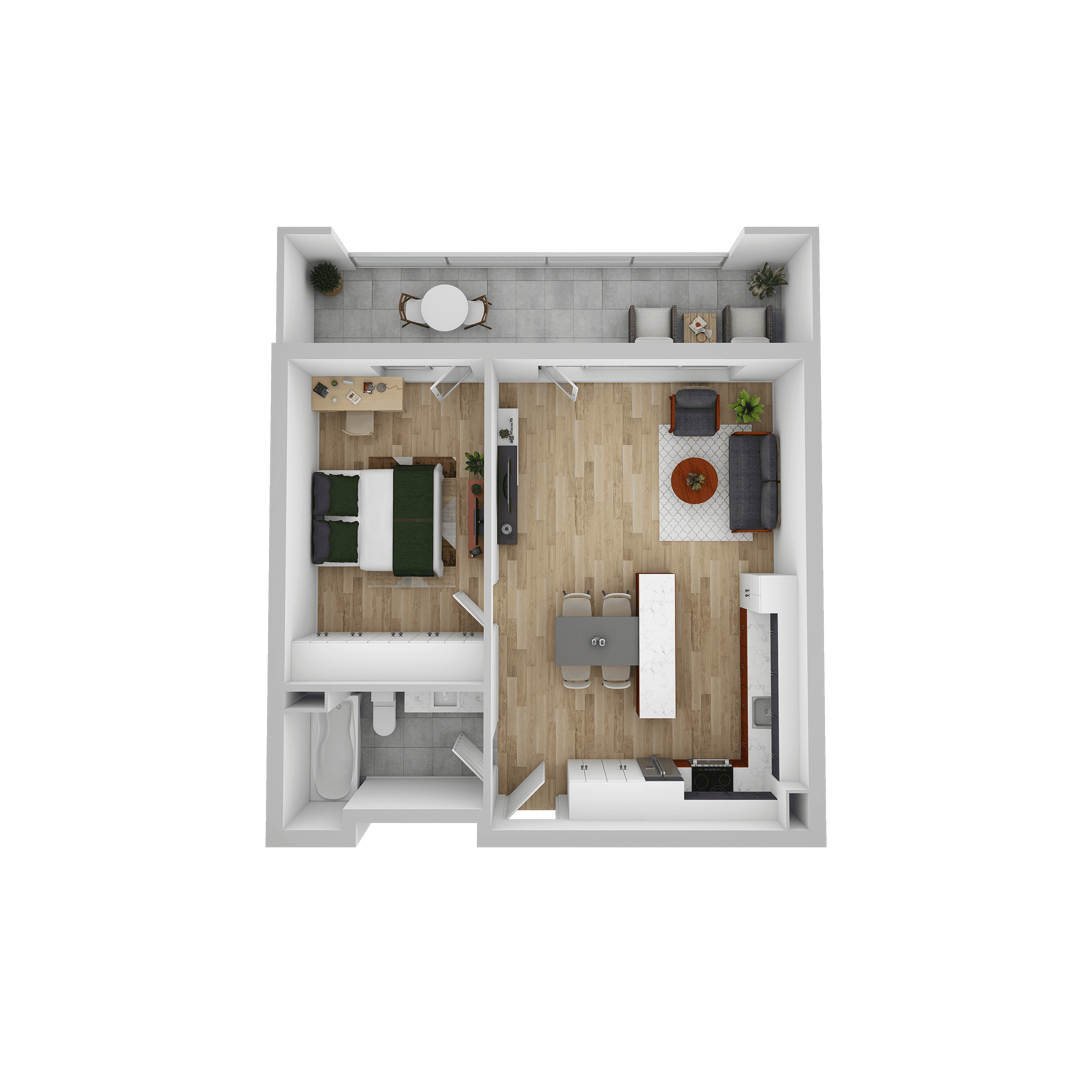 Plan apartament D 206