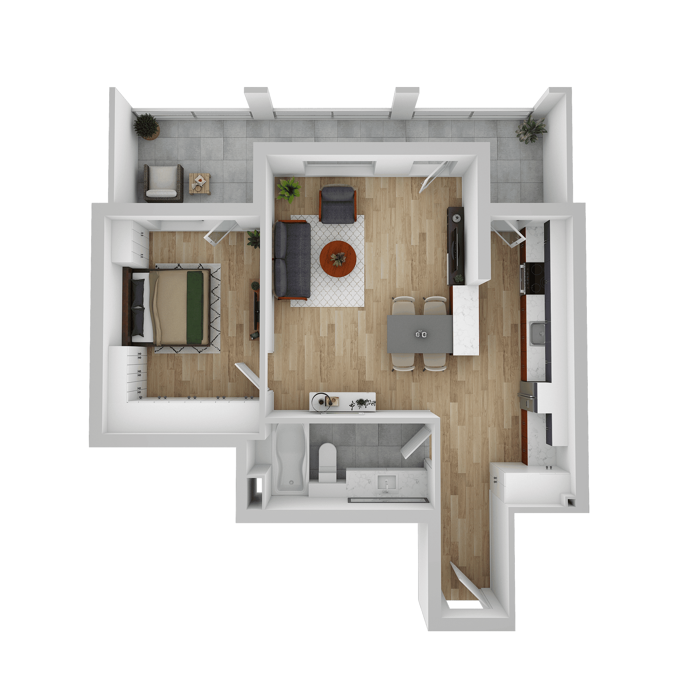 Plan apartament B 201