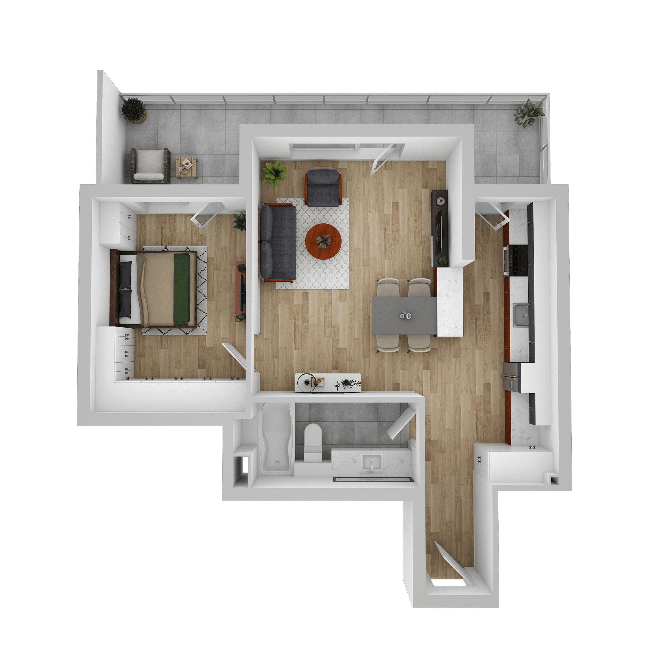 Plan apartament B 401