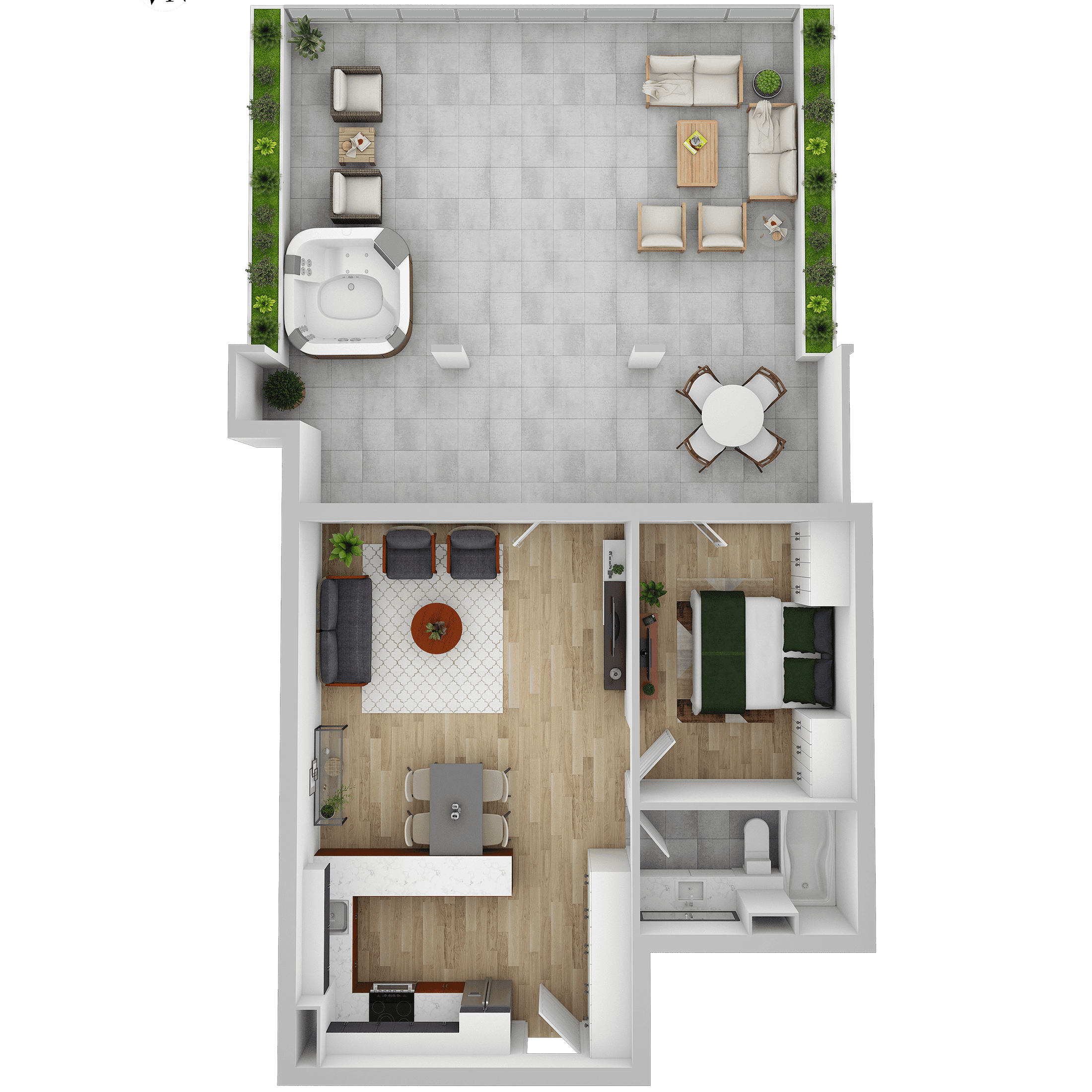 Plan apartament B 103