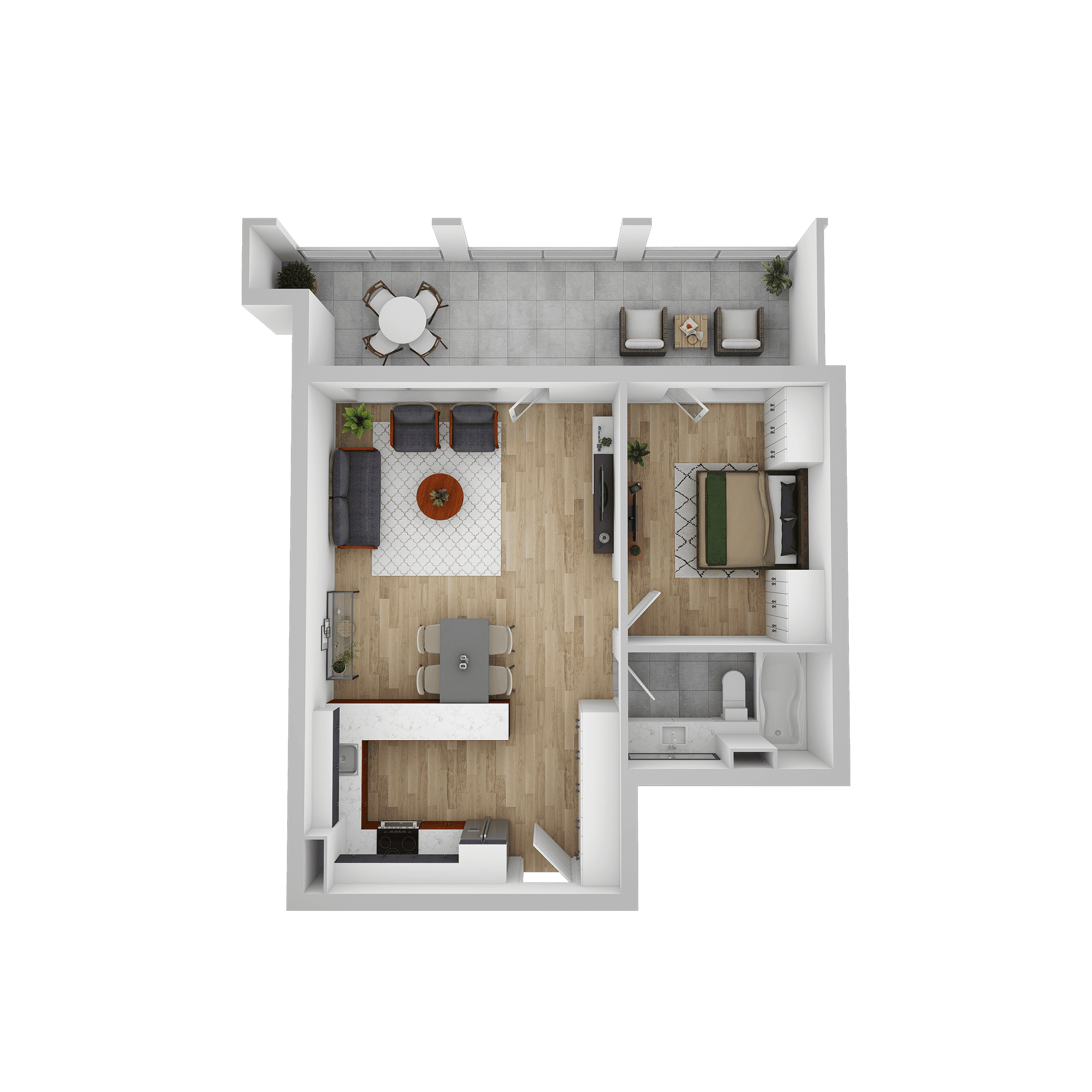 Plan apartament B 203