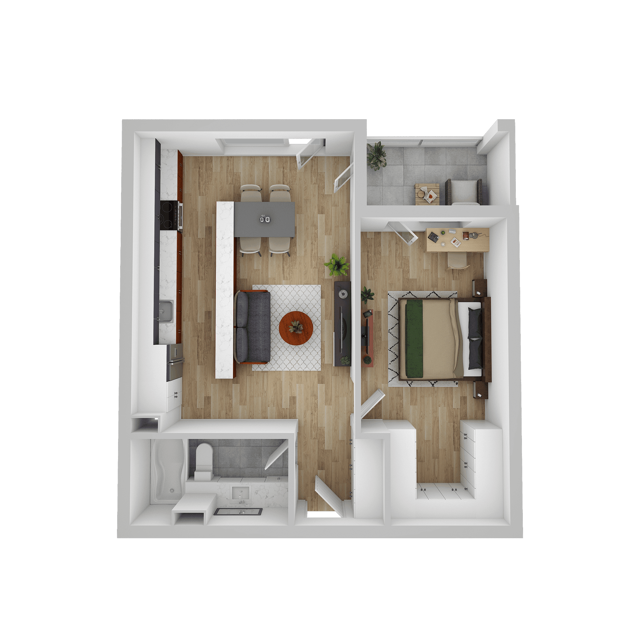 Plan apartament A 108