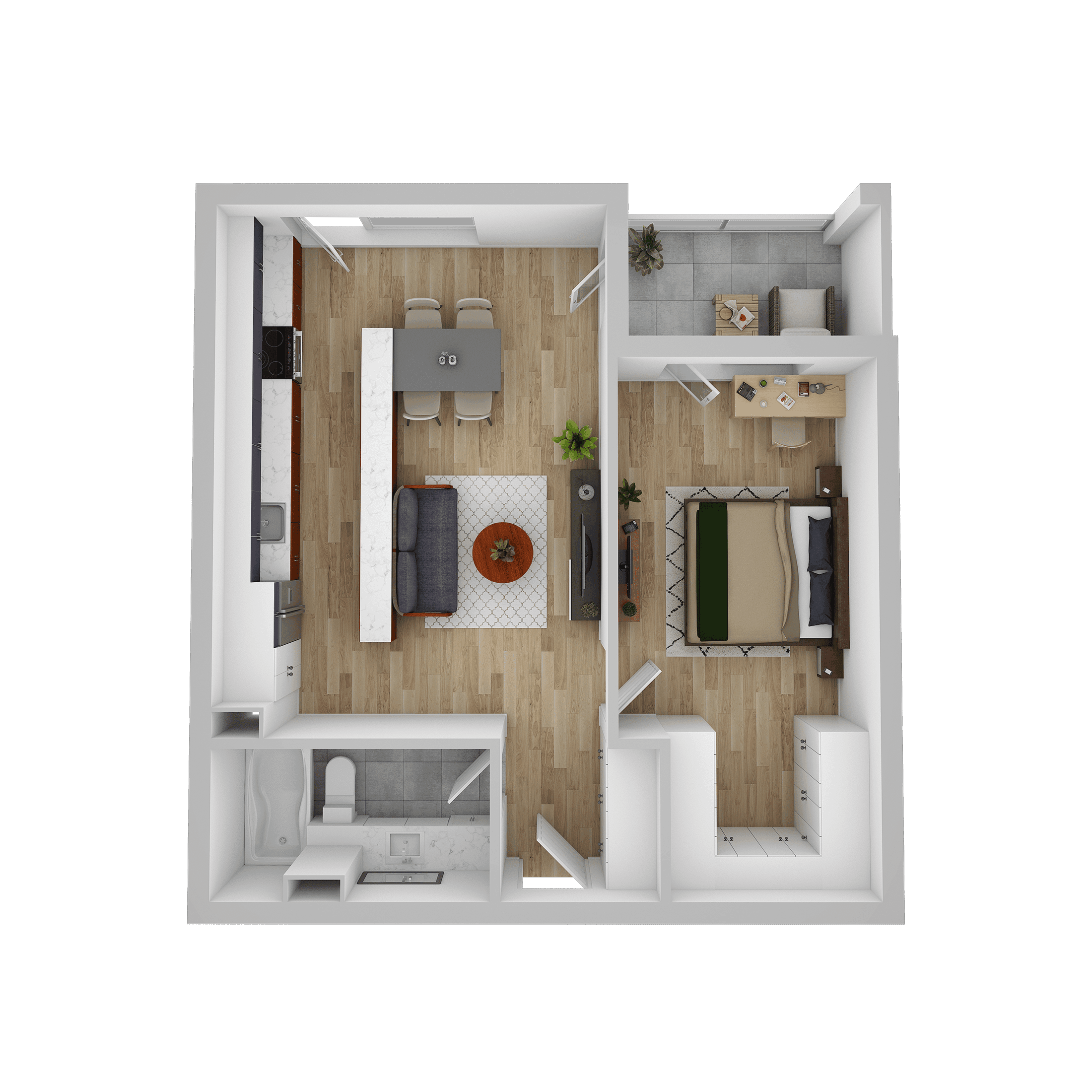 Plan apartament A 208