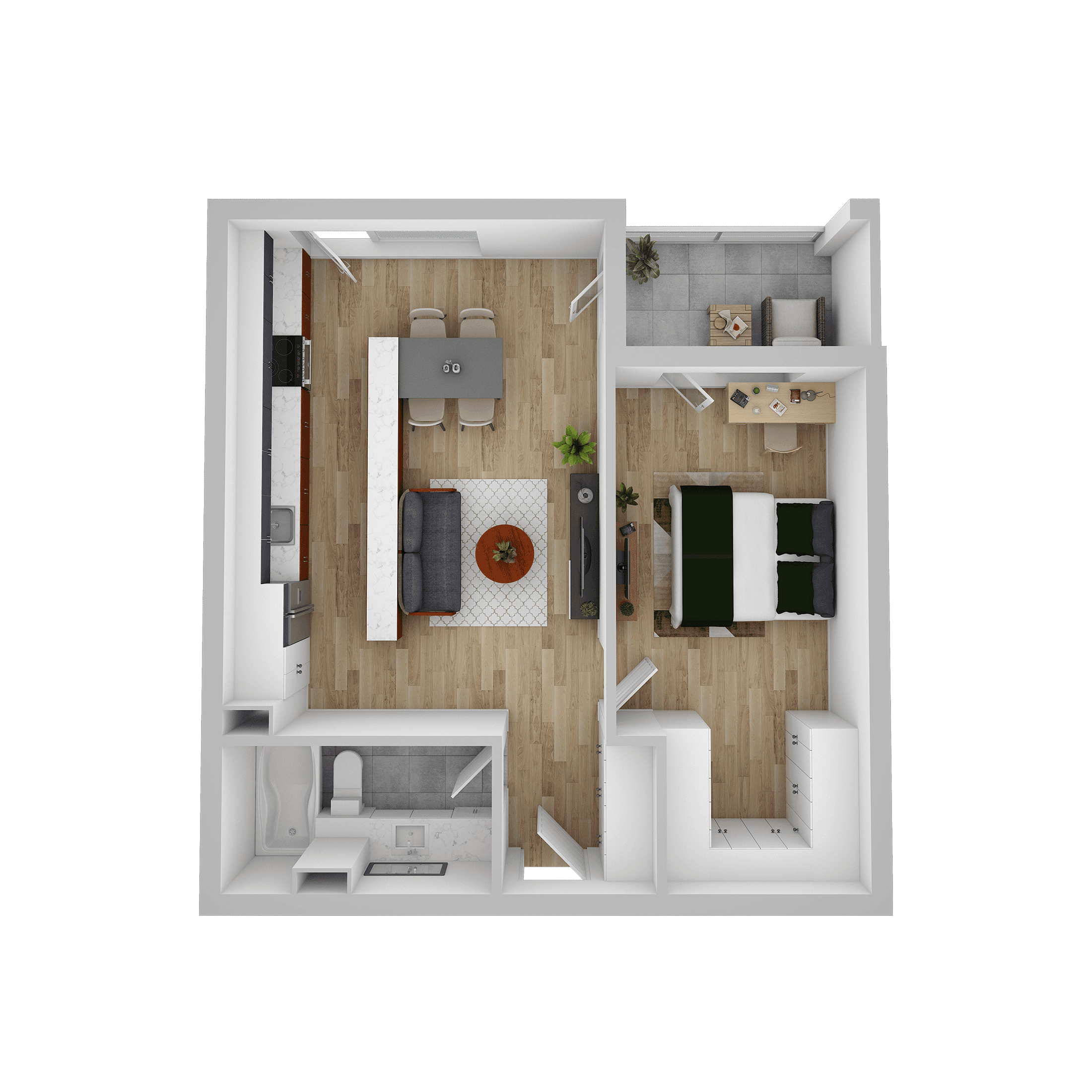 Plan apartament A 408