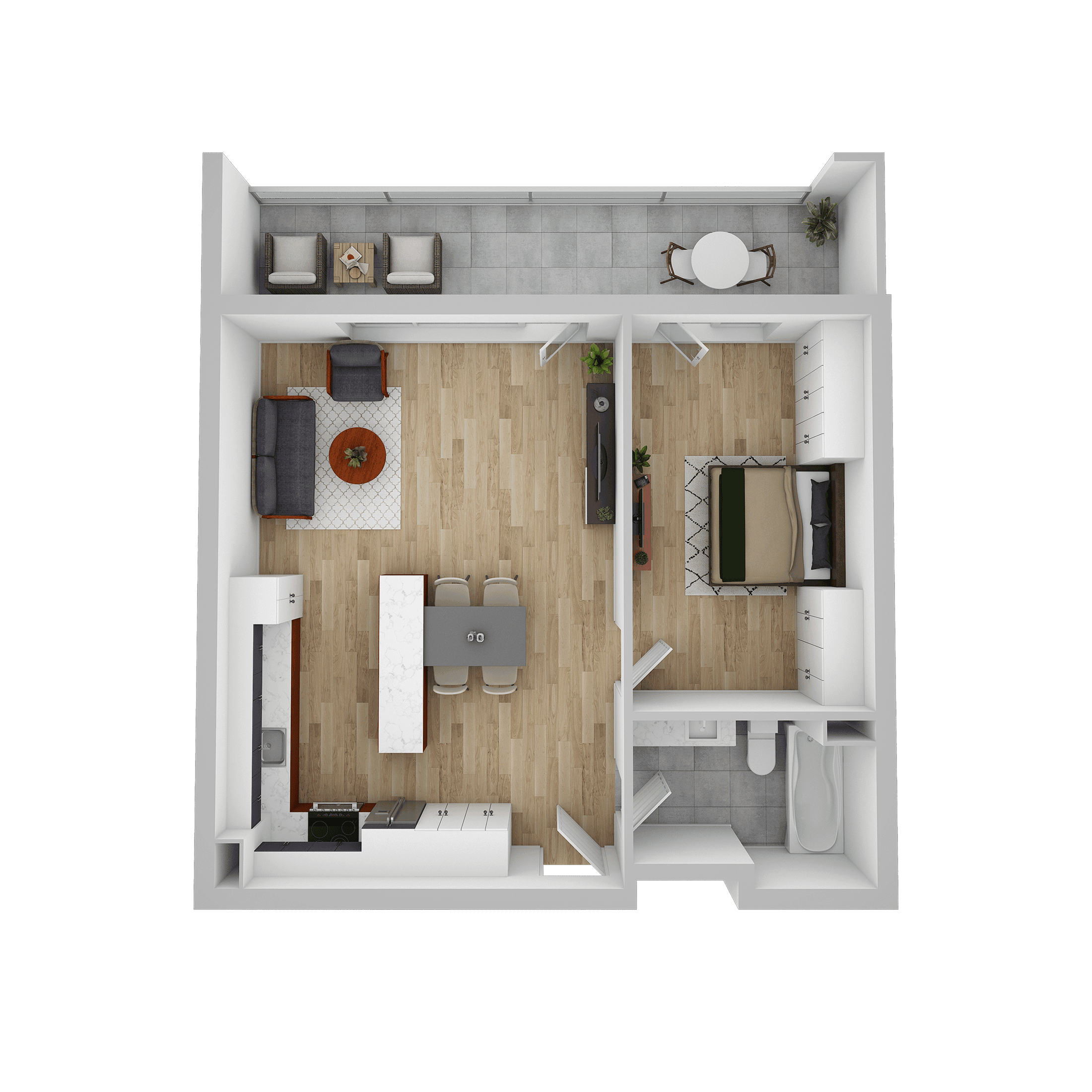 Plan apartament D 205