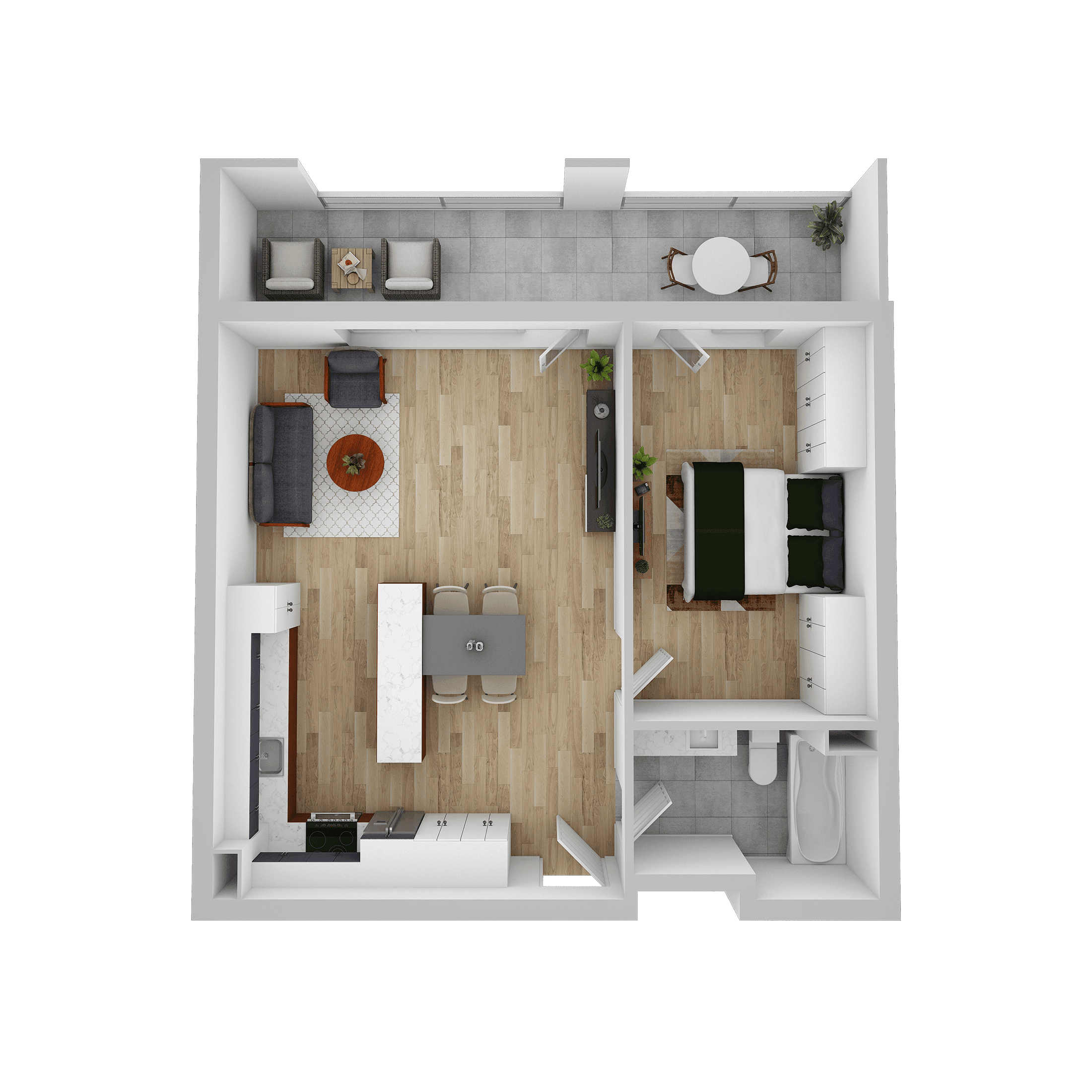 Plan apartament D 105