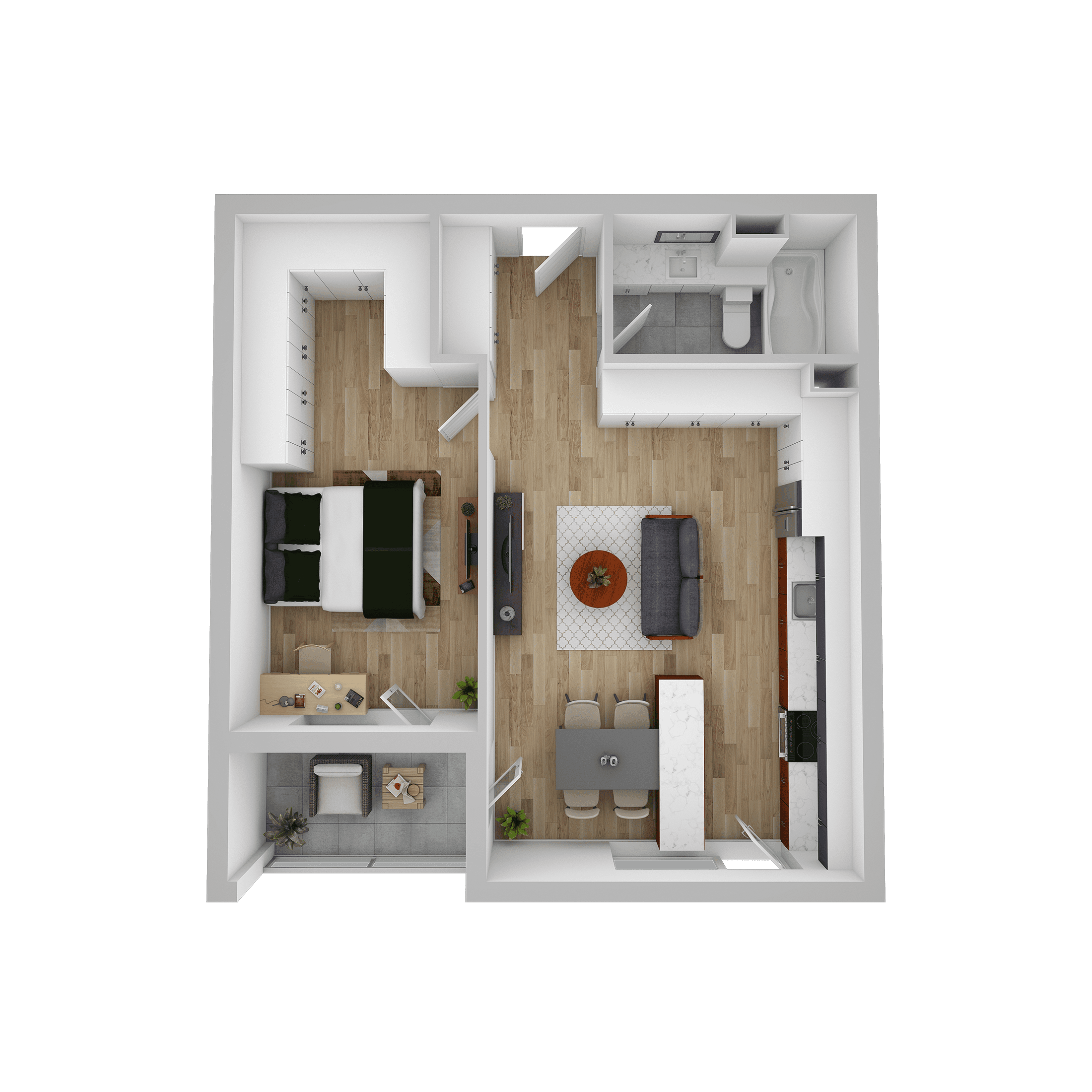 Plan apartament E 107