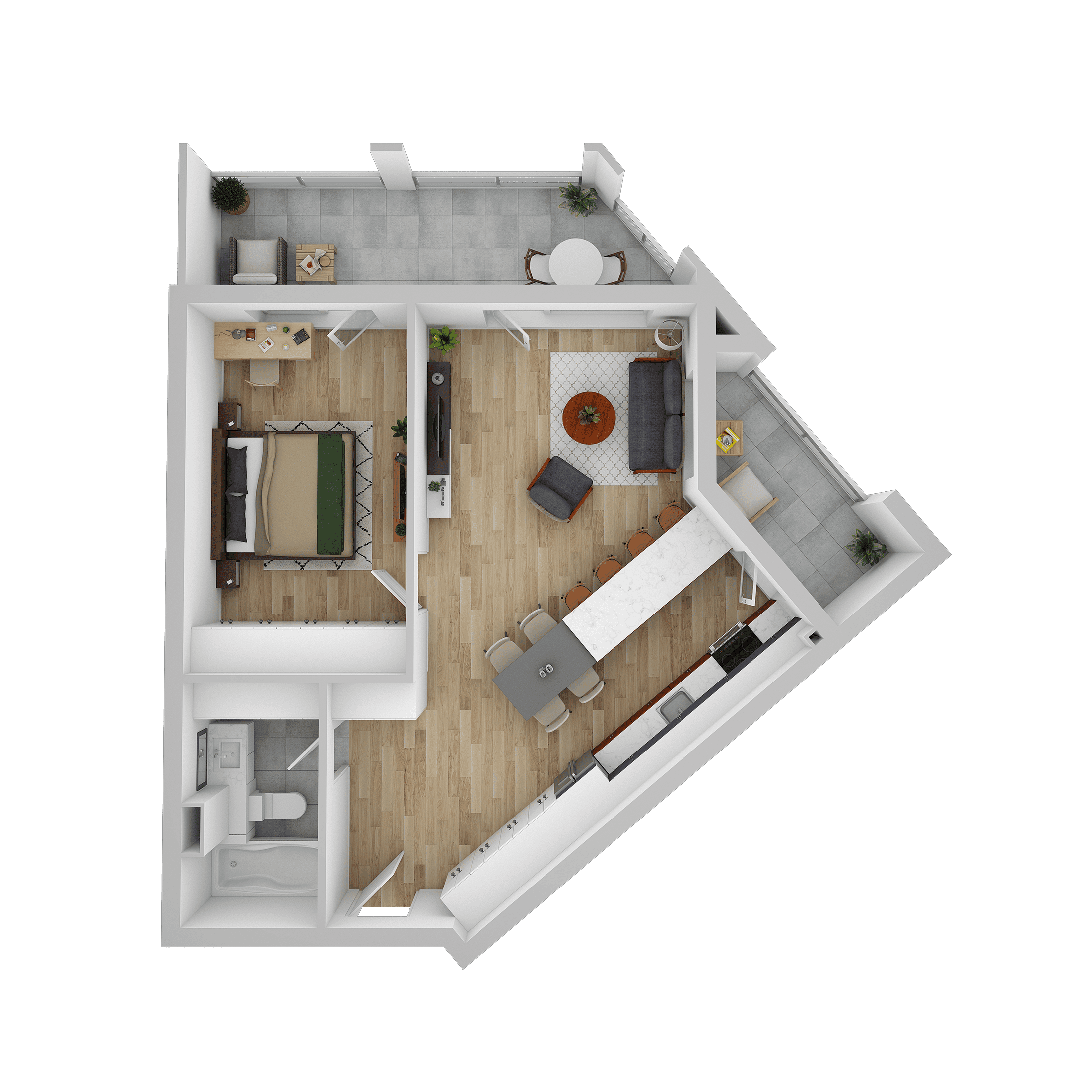 Plan apartament A 107