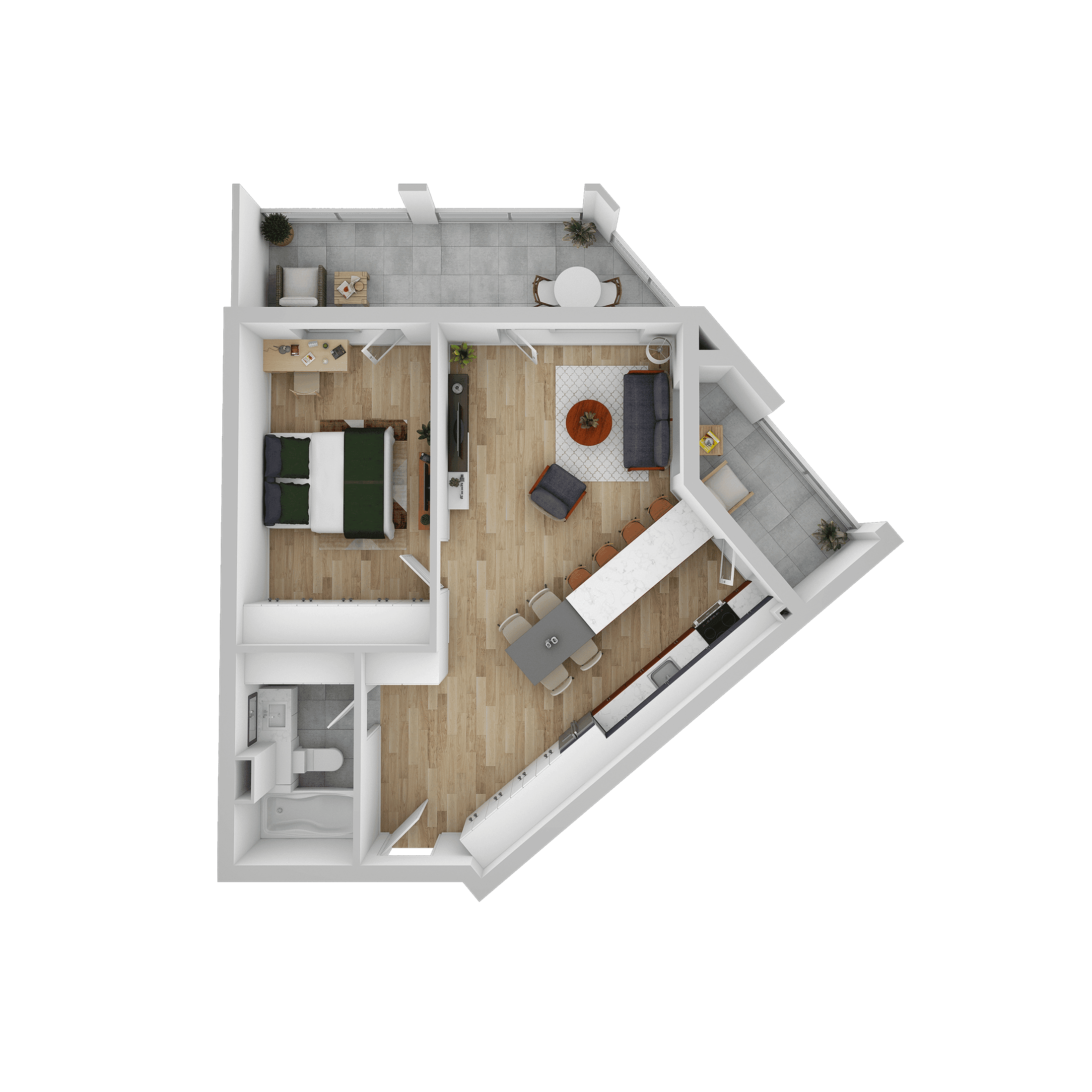 Plan apartament A 207