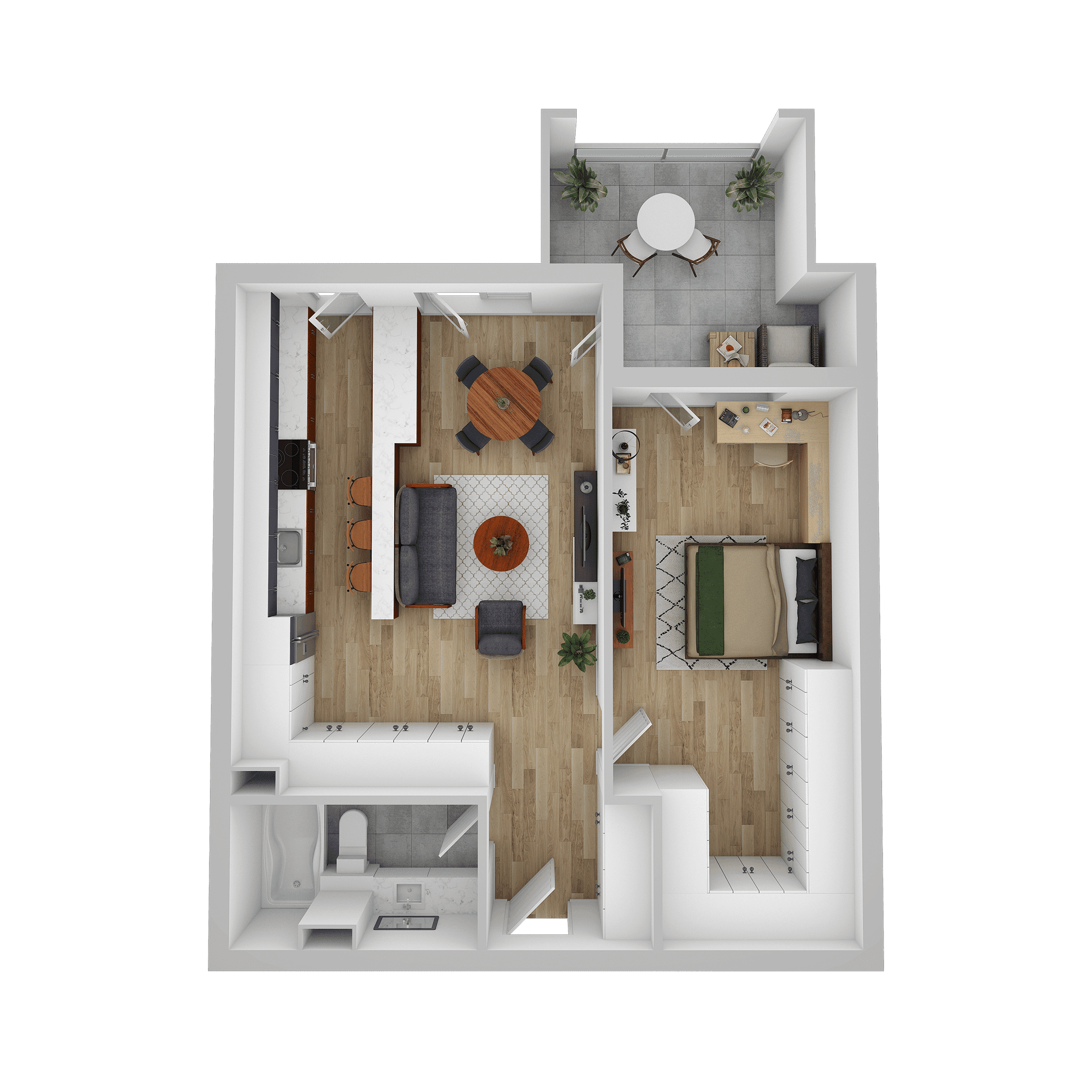 Plan apartament E 402