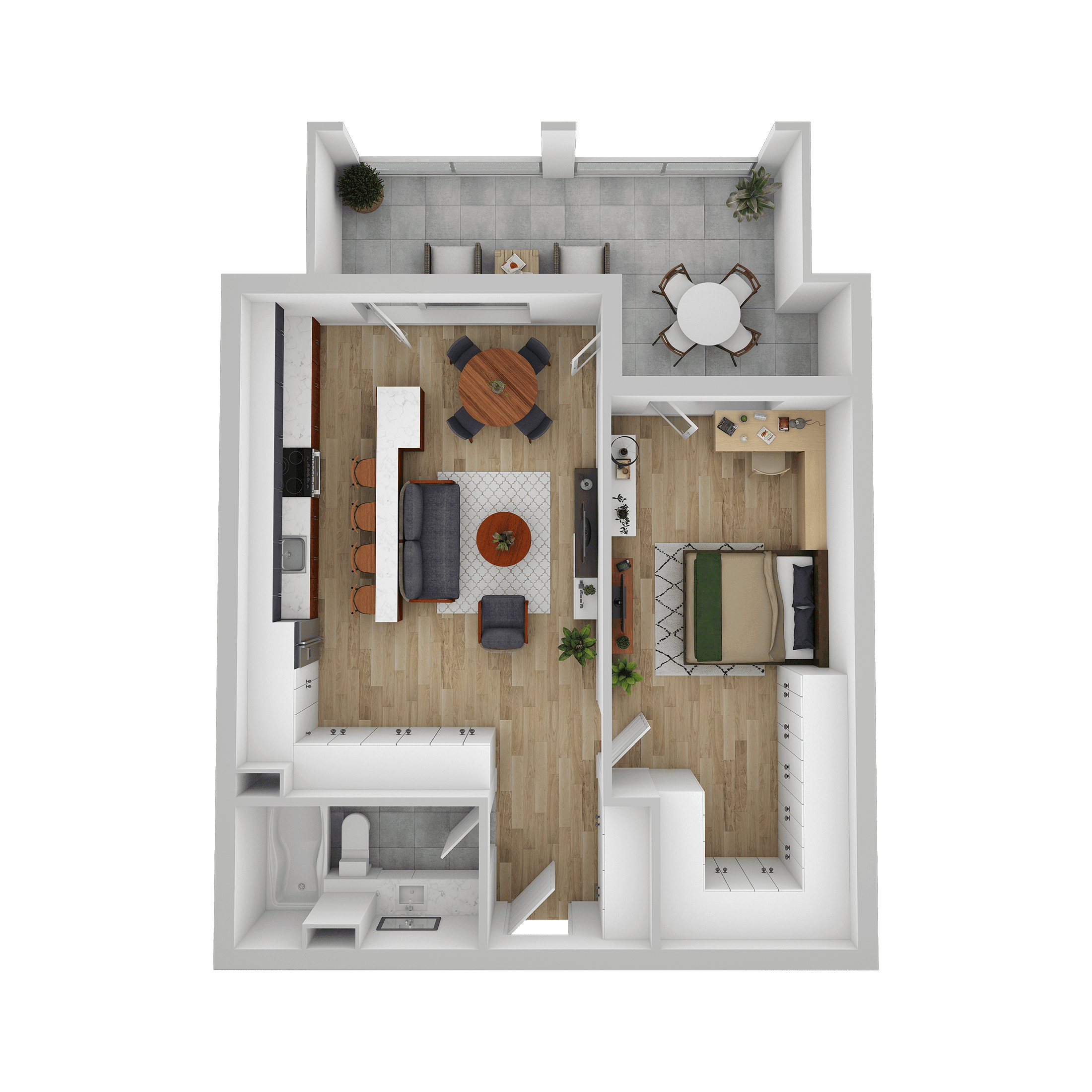 Plan apartament E 102