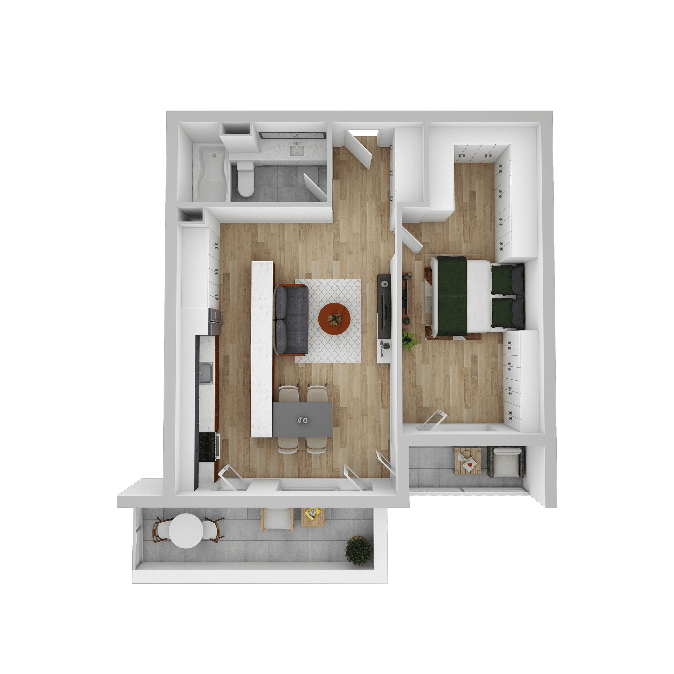 Plan apartament A 801