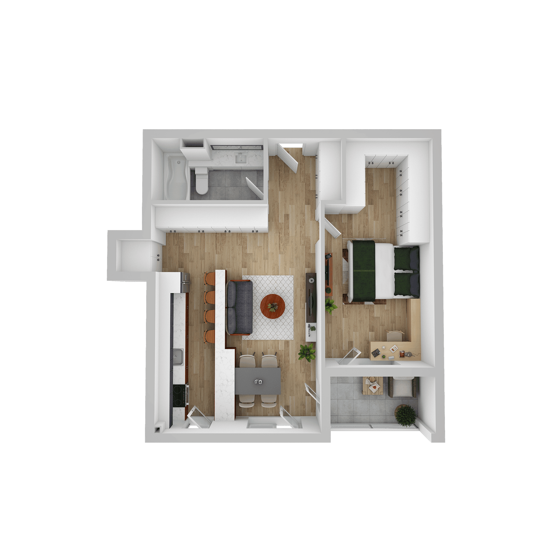 Plan apartament E 208