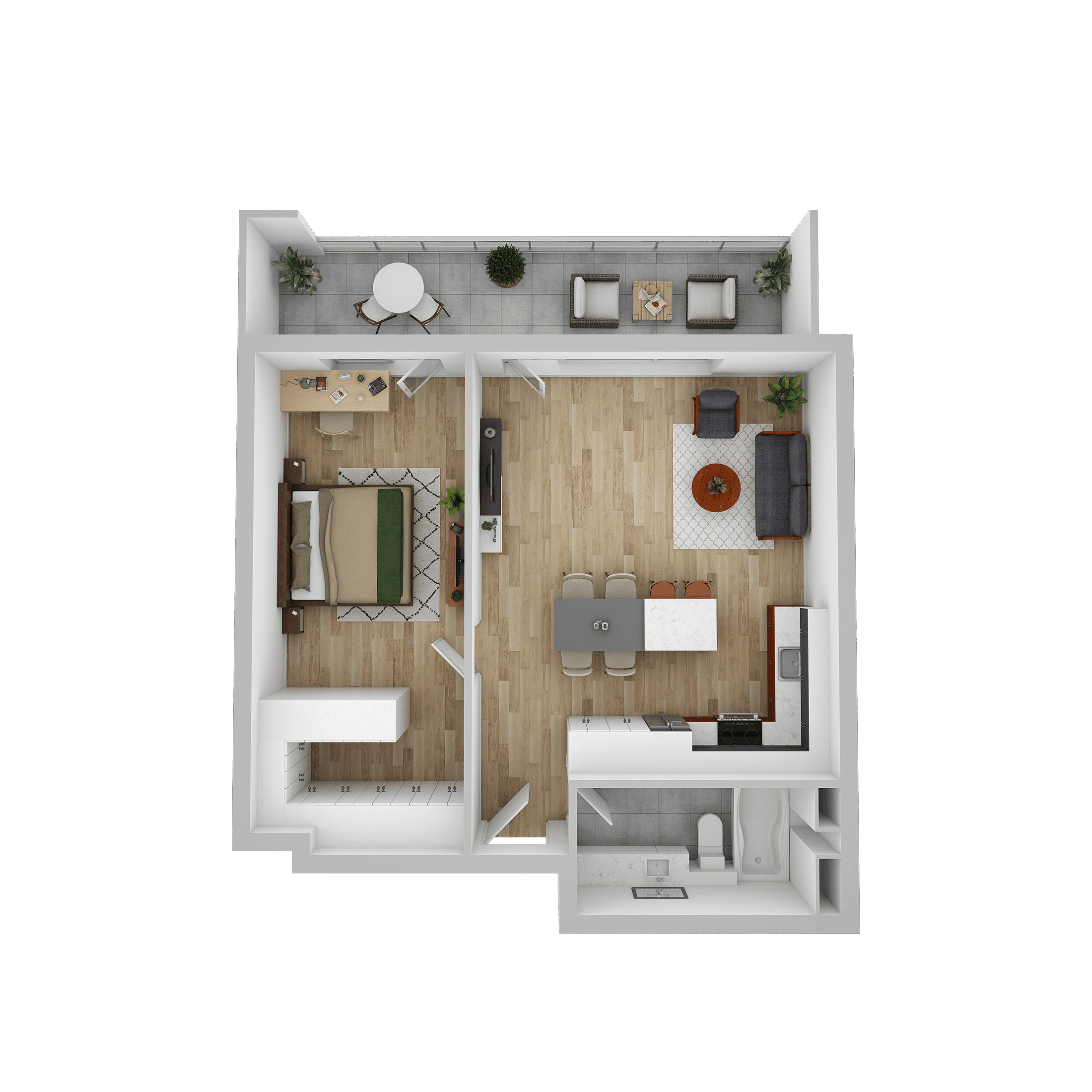 Plan apartament D 107