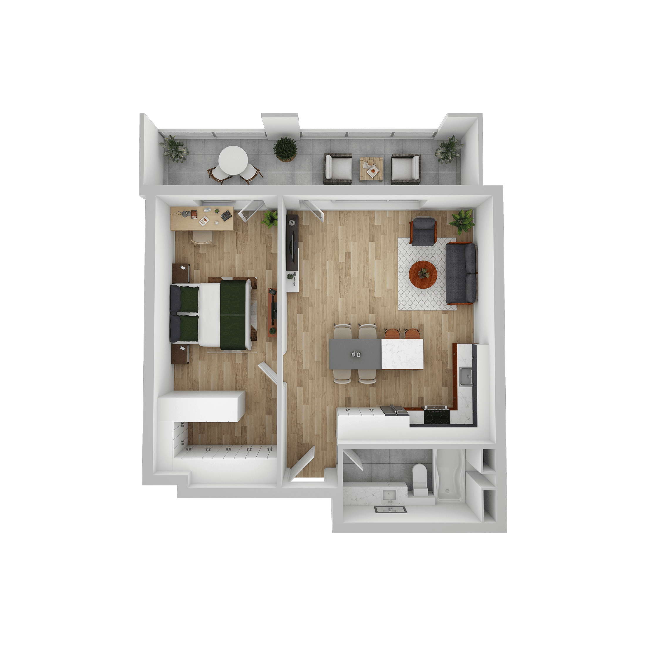 Plan apartament D 207