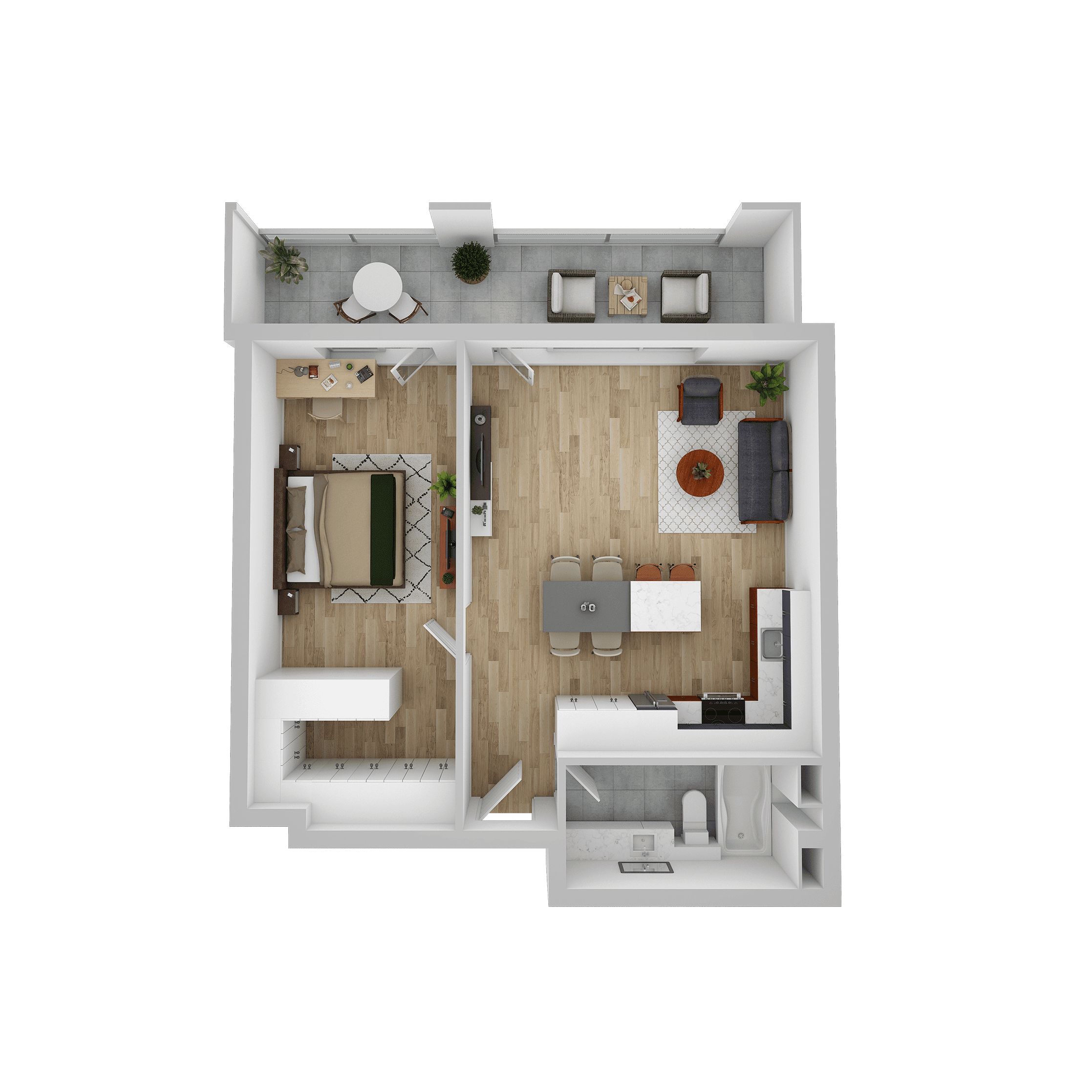 Plan apartament D 407