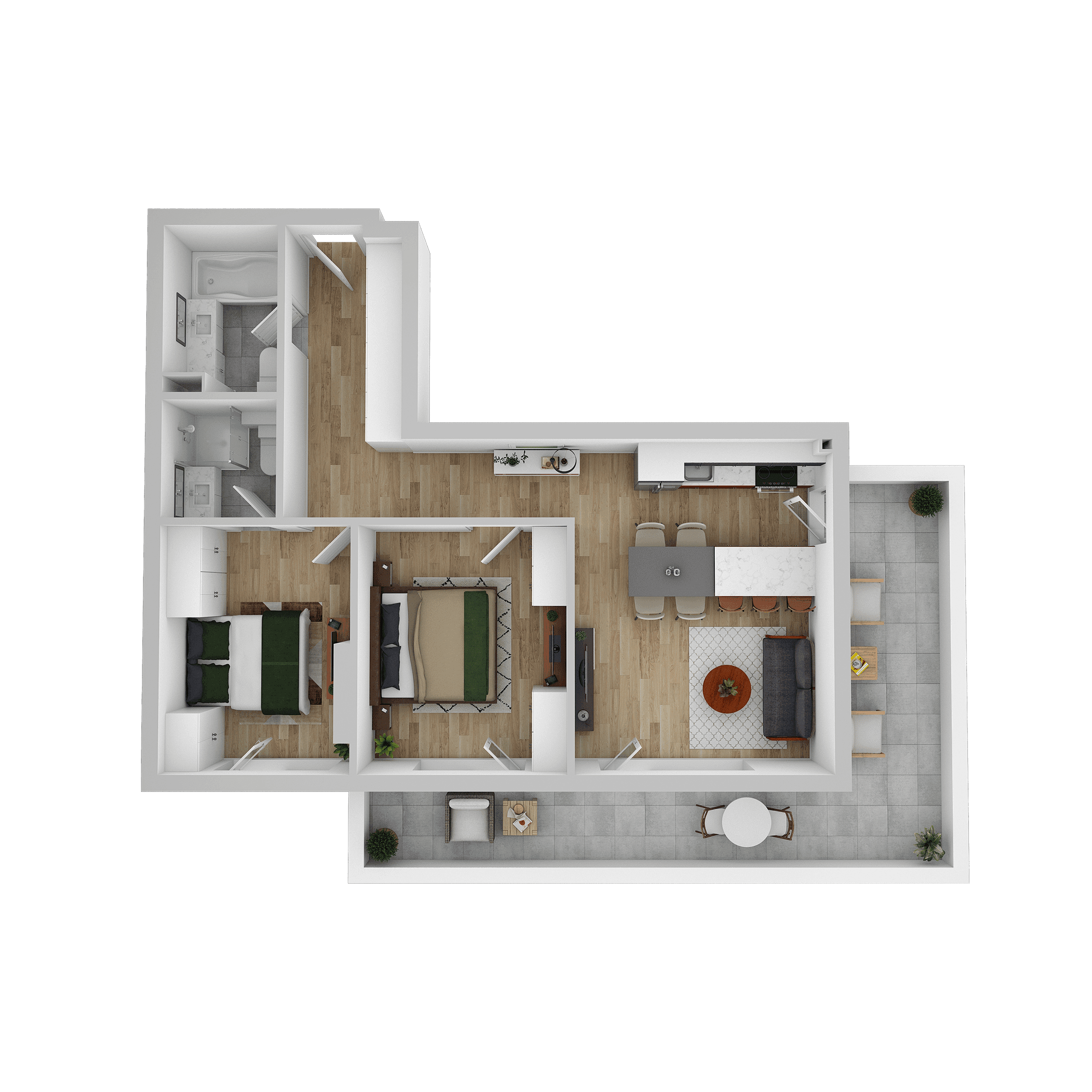 Plan apartament C 907