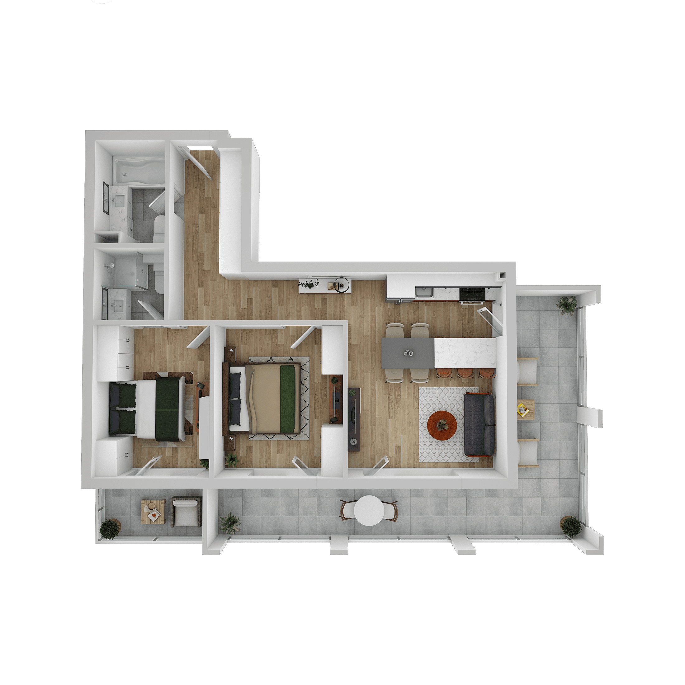 Plan apartament C 407