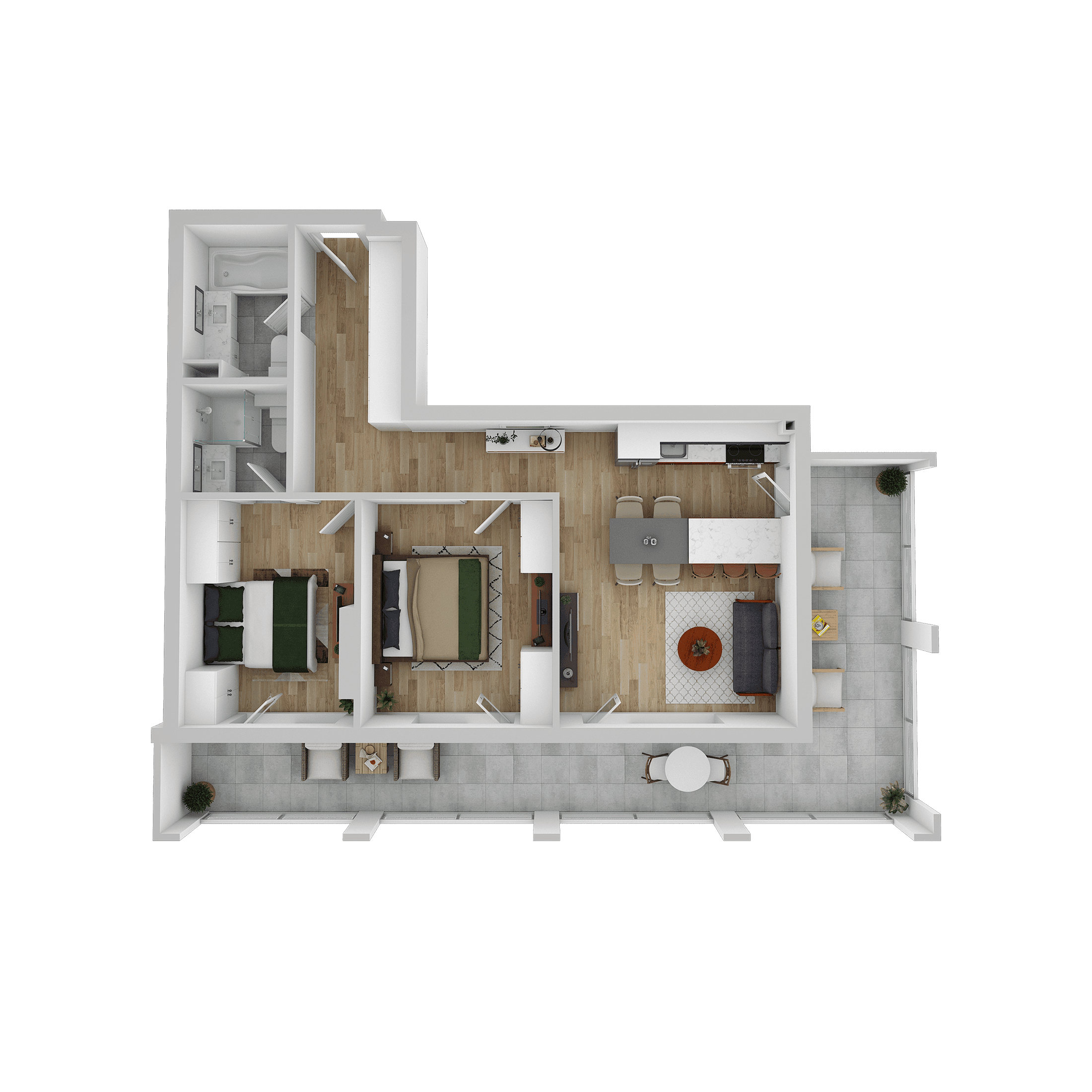 Plan apartament C 207