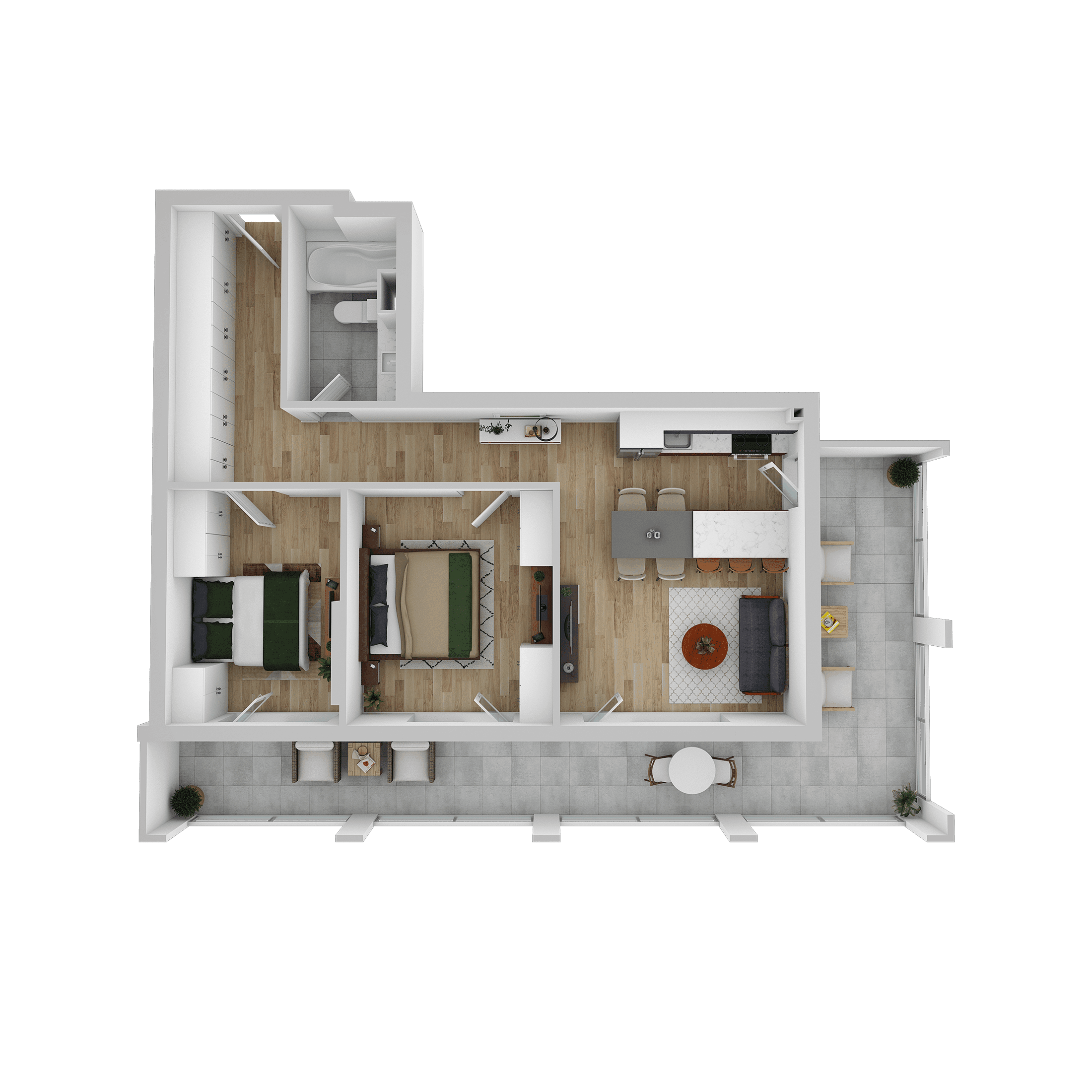 Plan apartament C 107