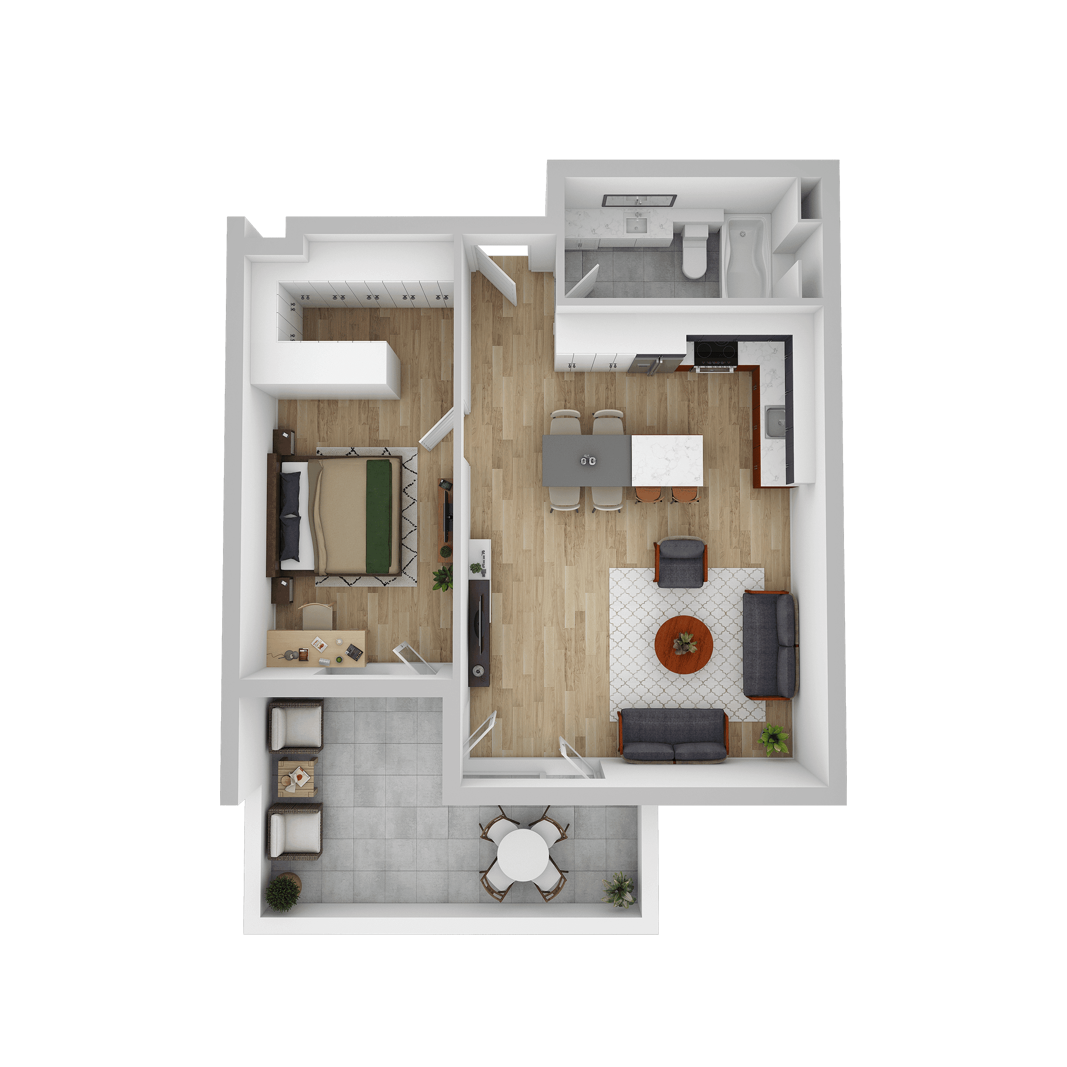 Plan apartament D 608