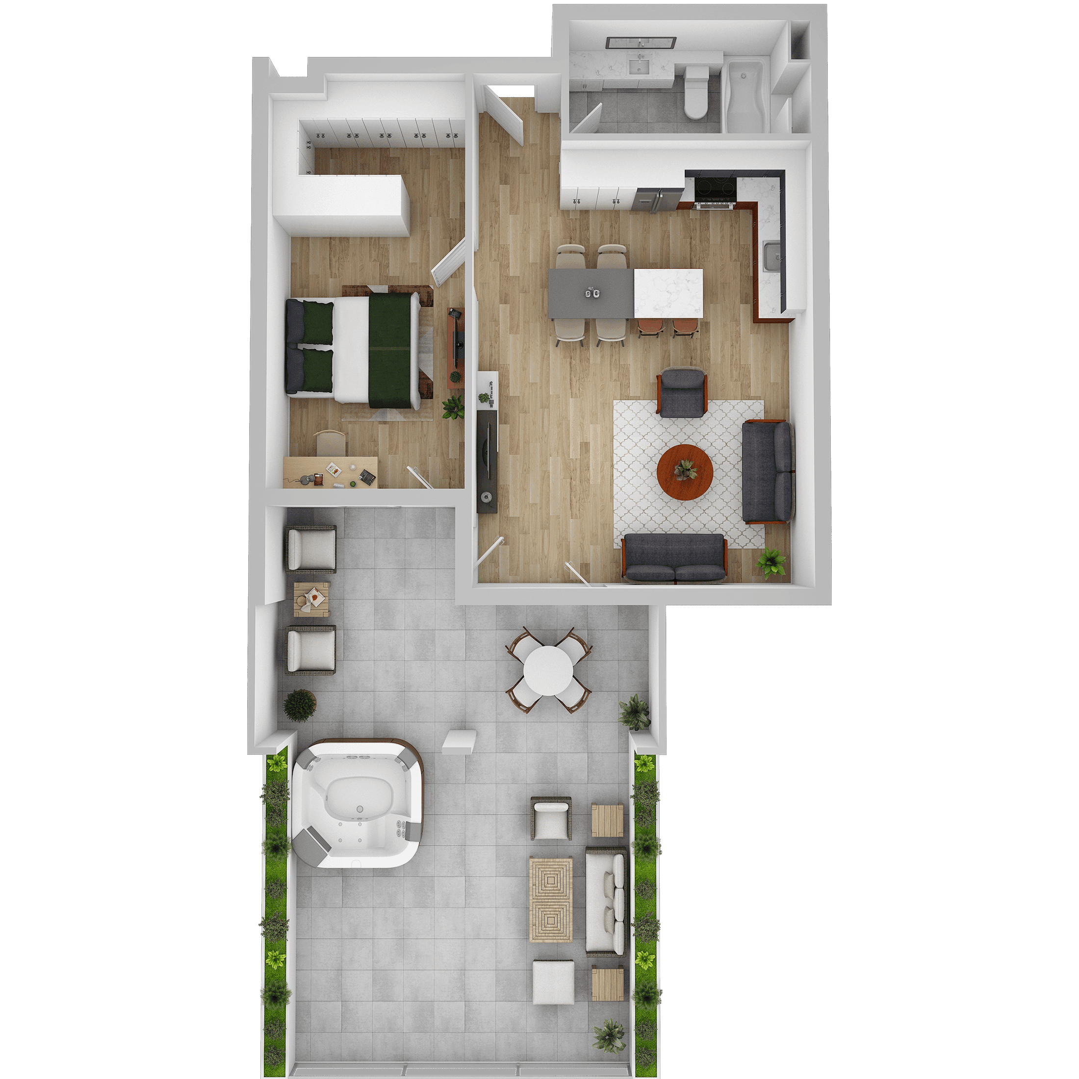 Plan apartament D 108