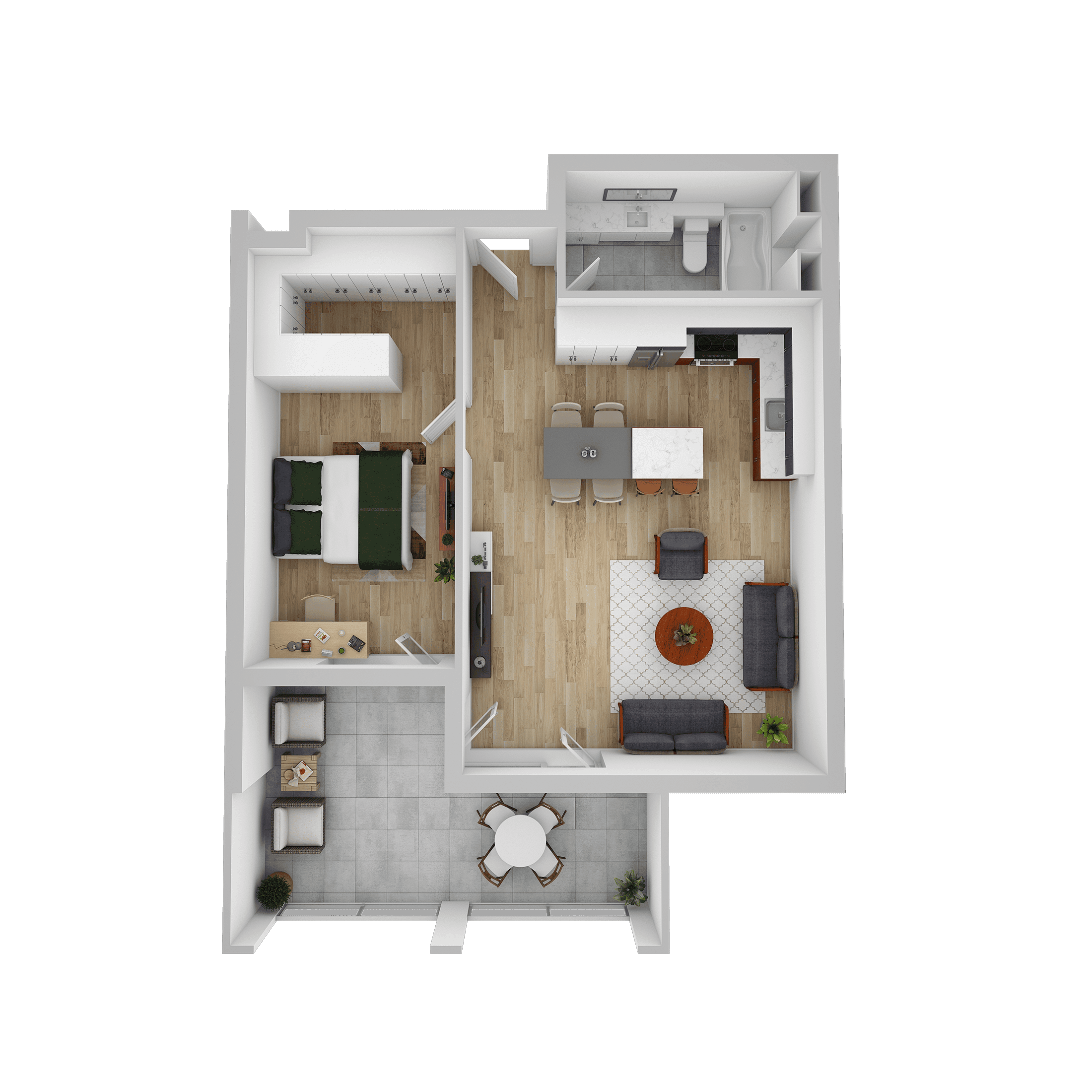 Plan apartament D 208