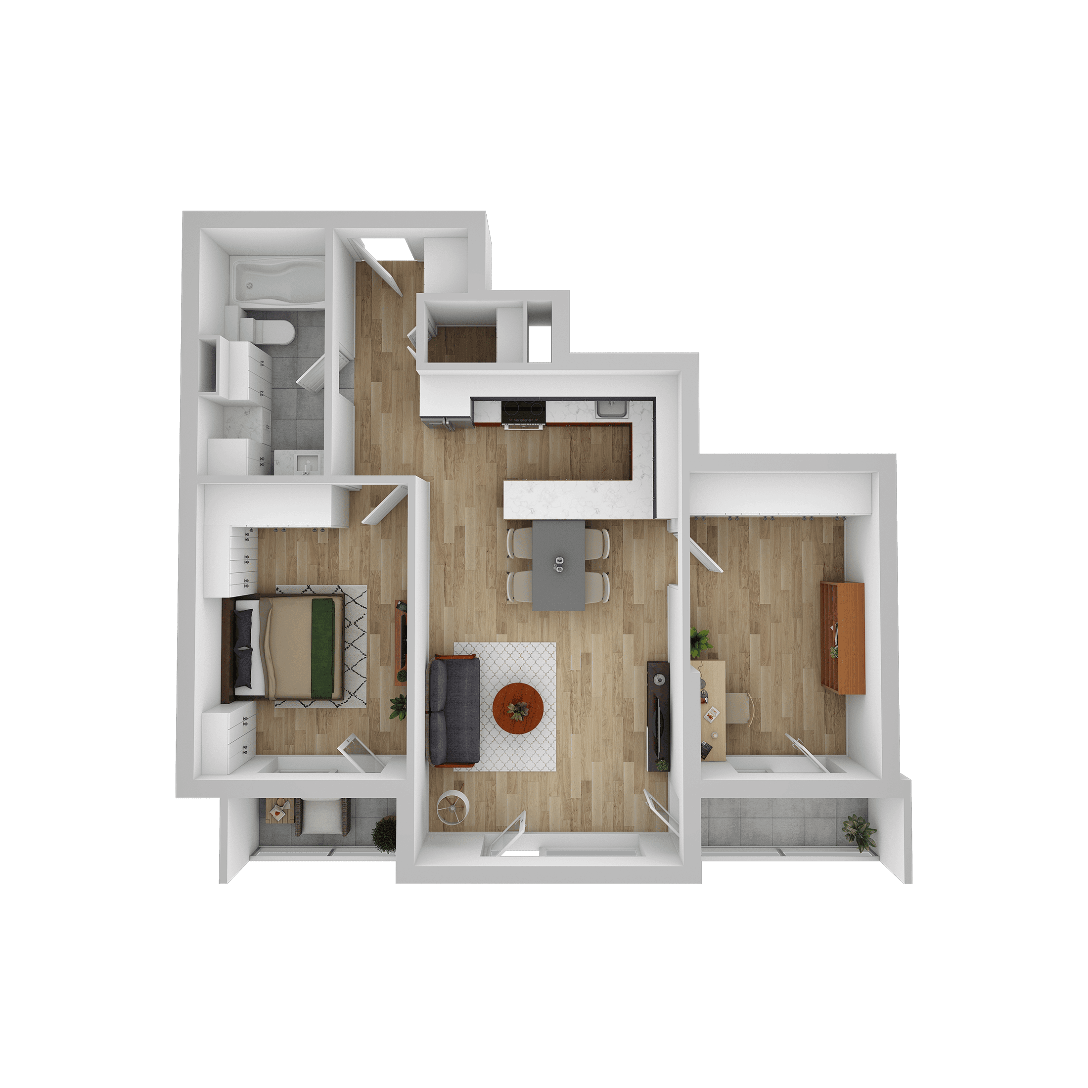 Plan apartament D 401