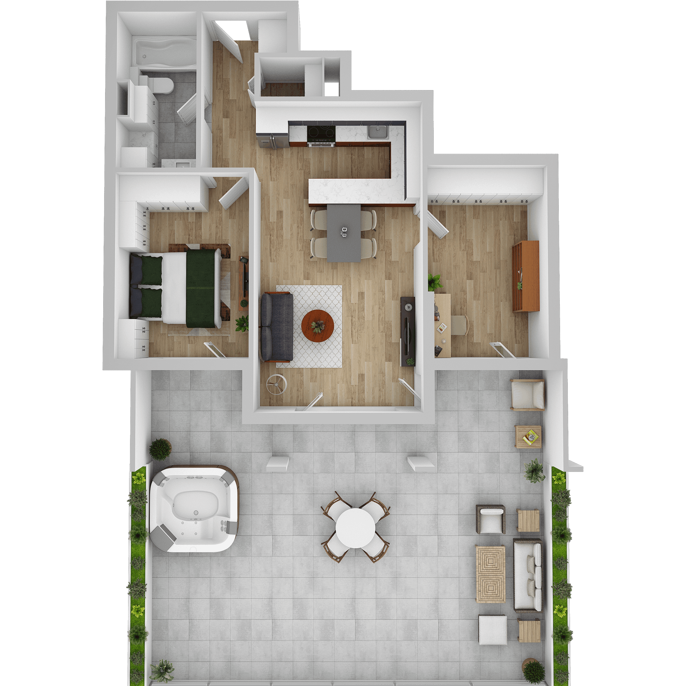 Plan apartament D 101