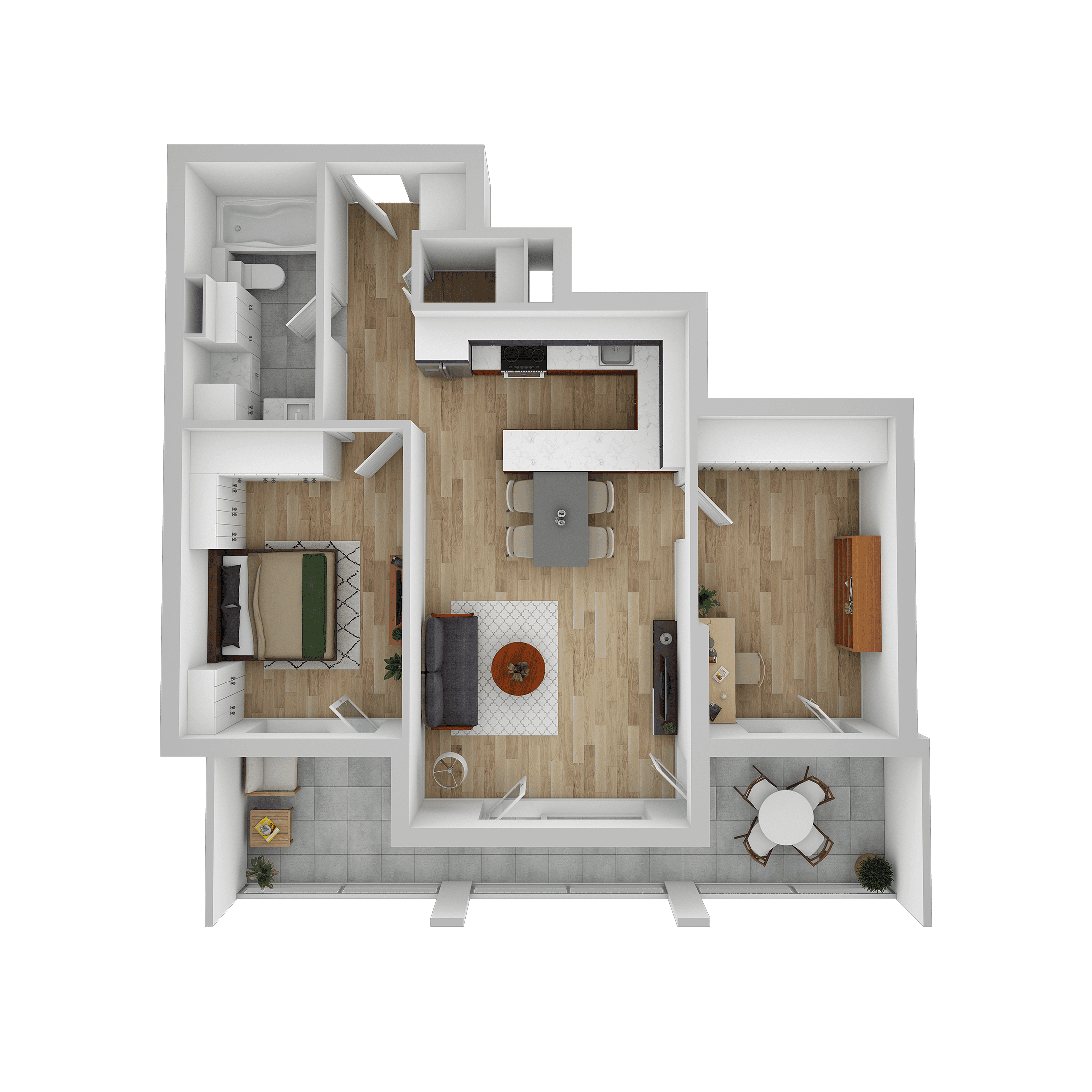 Plan apartament D 201