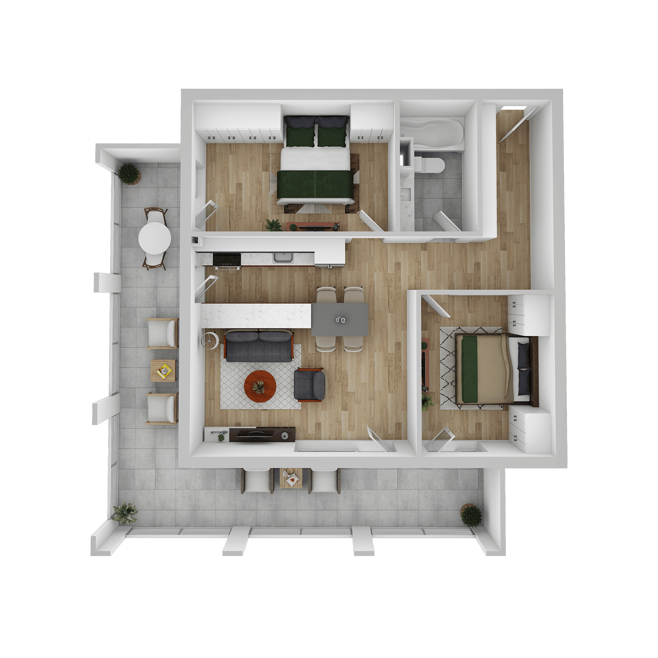 Plan apartament A 202