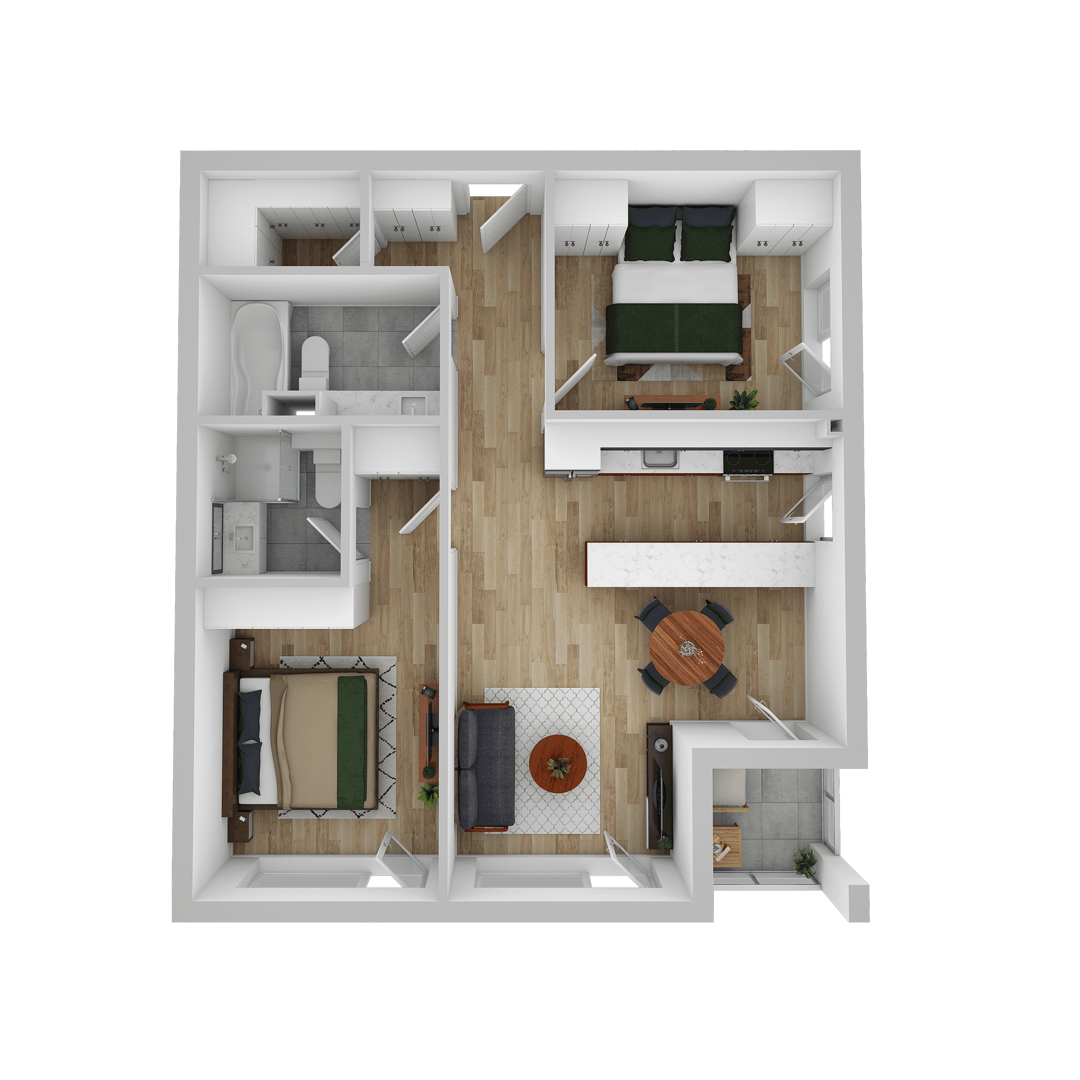 Plan apartament B 105