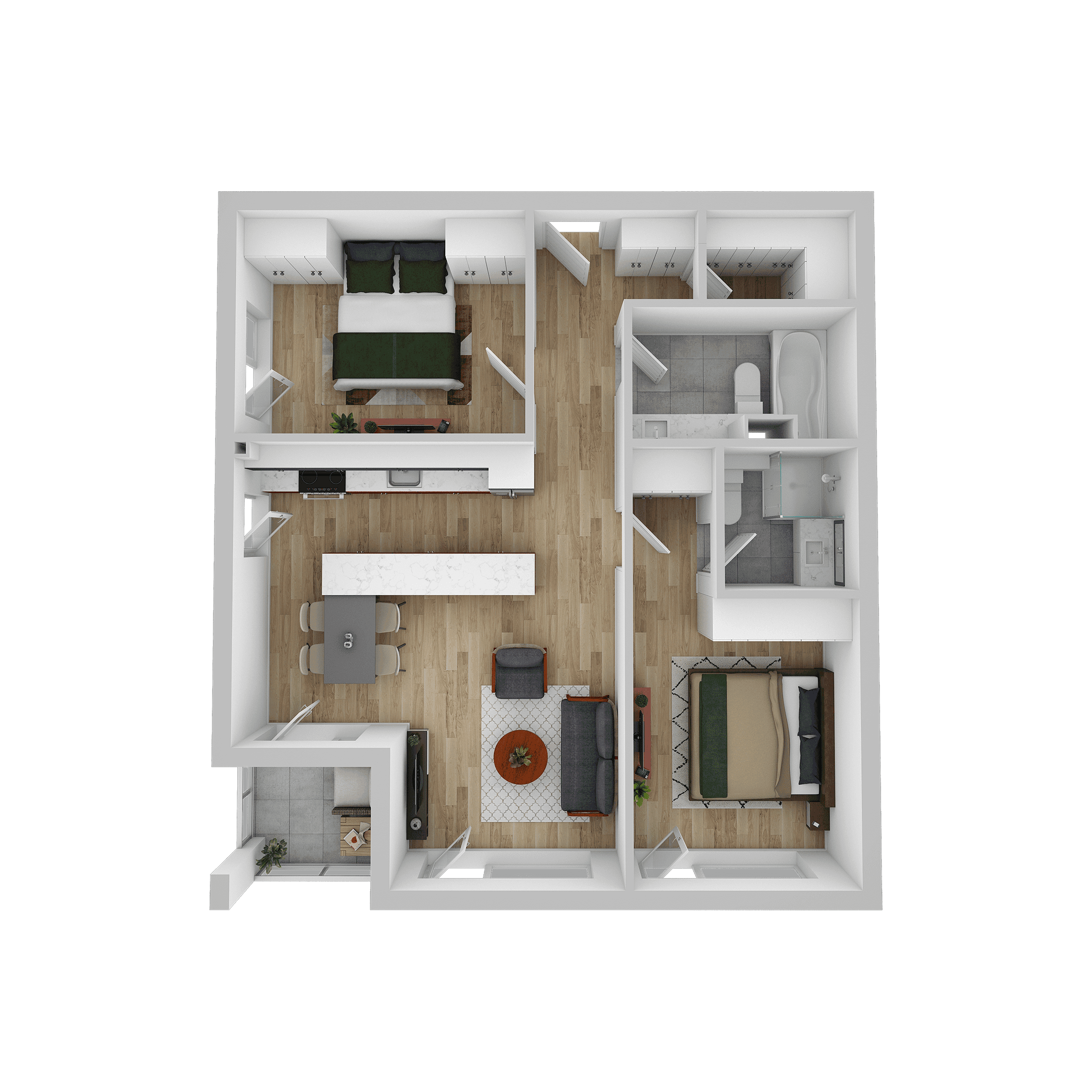 Plan apartament B 208