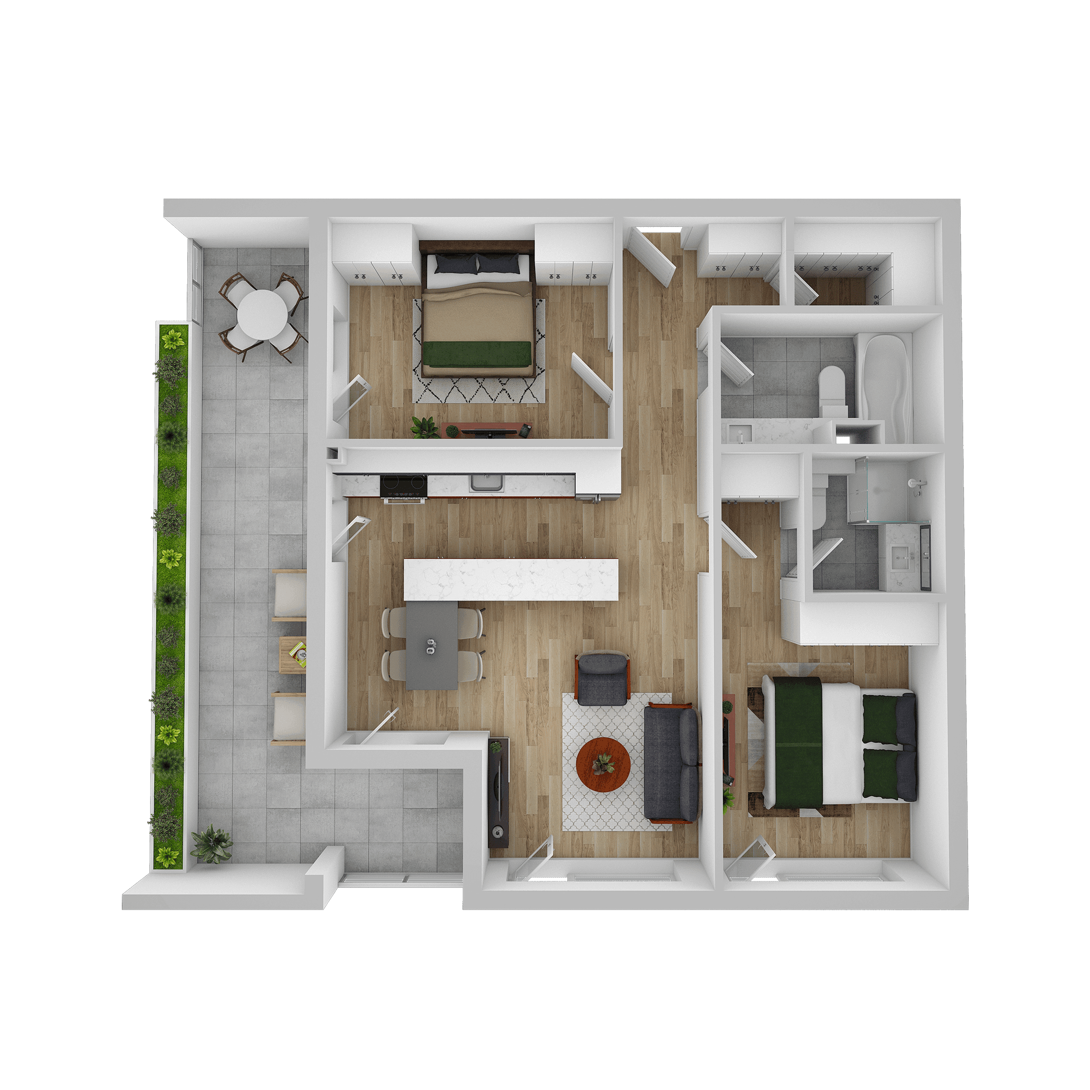 Plan apartament B 108